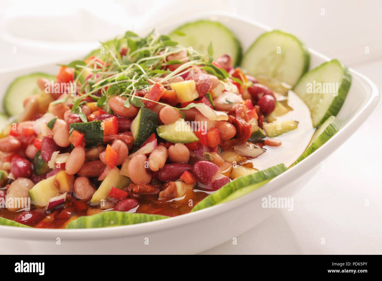healthy mixed bean salad Stock Photo Alamy