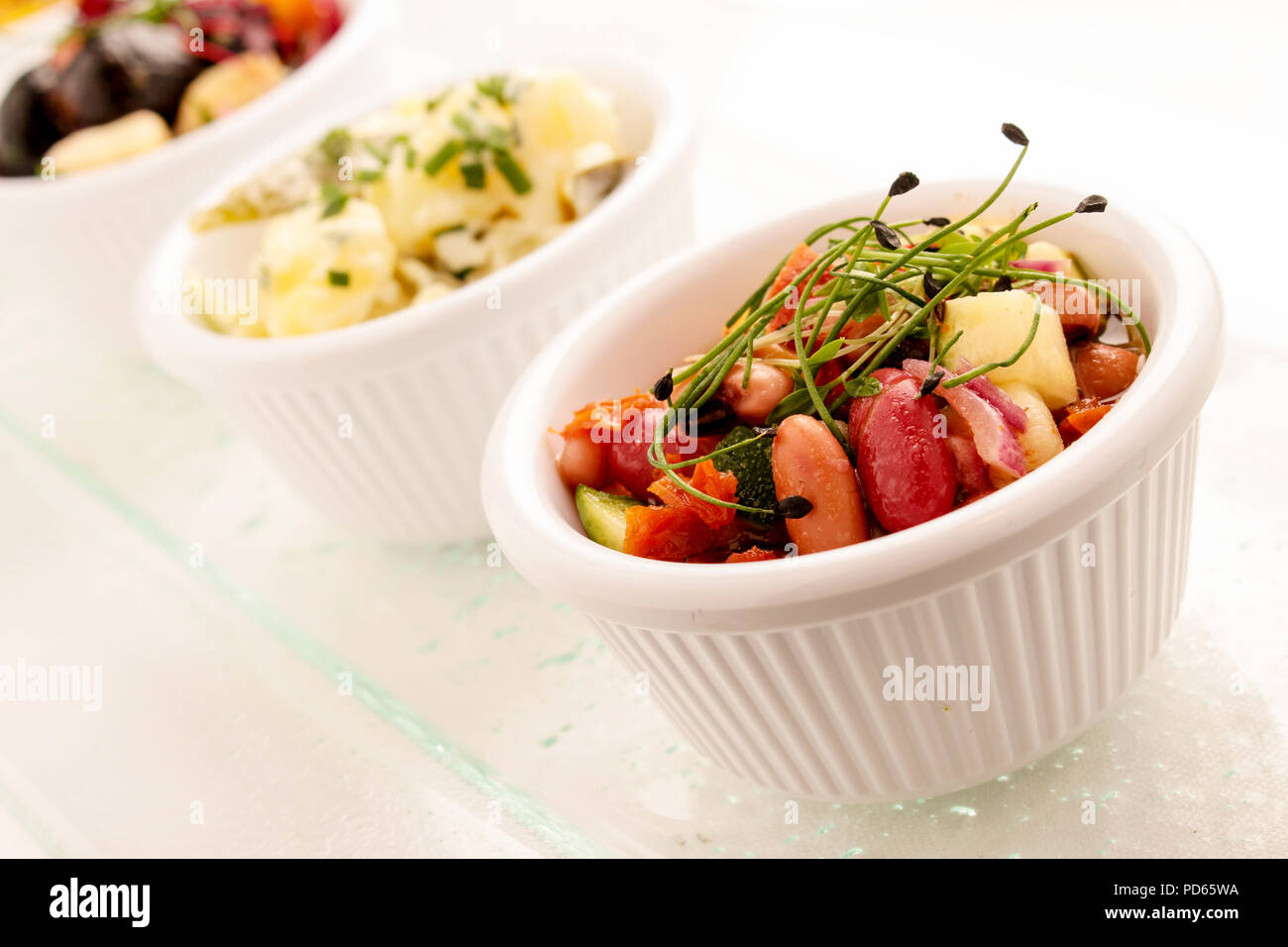 cold buffet salad side dish selection Stock Photo Alamy