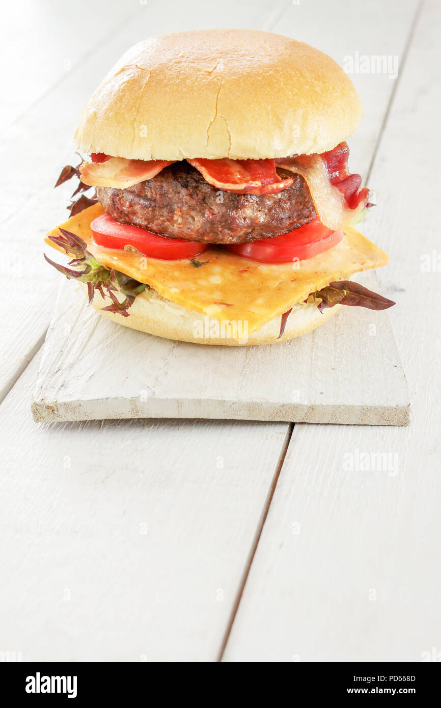 pared beef burger meal Stock Photo Alamy