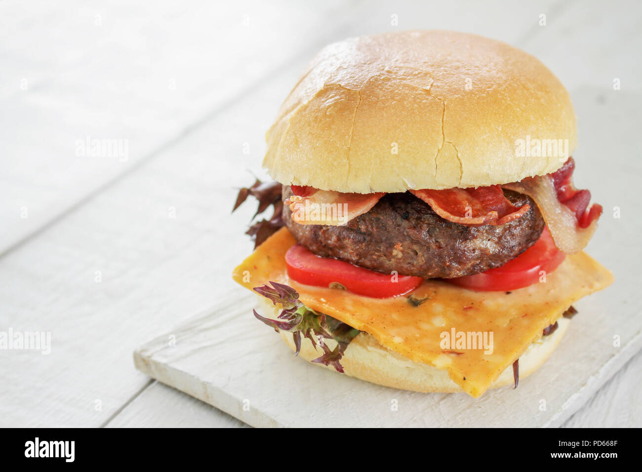 pared beef burger meal Stock Photo Alamy
