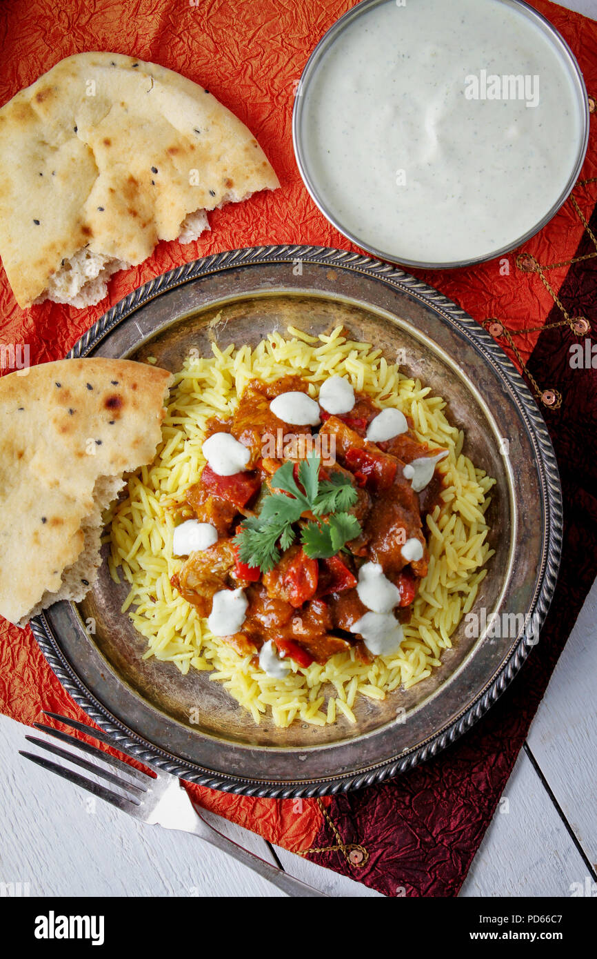 traditional indian curry meal Stock Photo - Alamy
