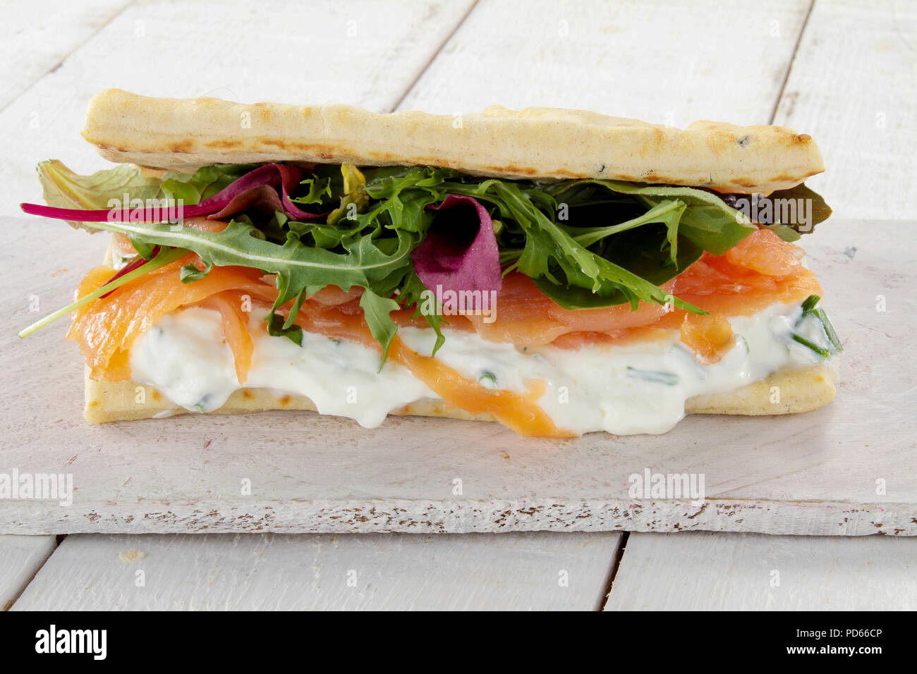 healthy flatbread sandwich lunch Stock Photo Alamy