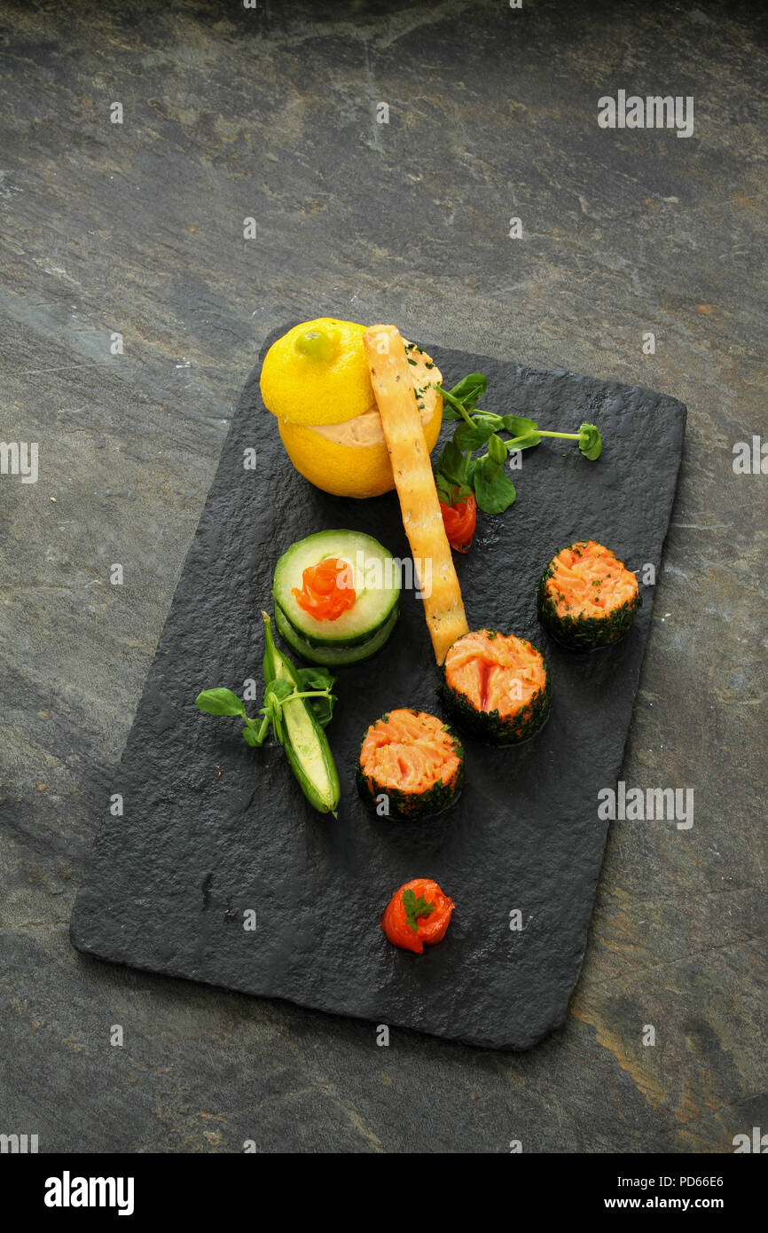 salmon trout starter Stock Photo Alamy