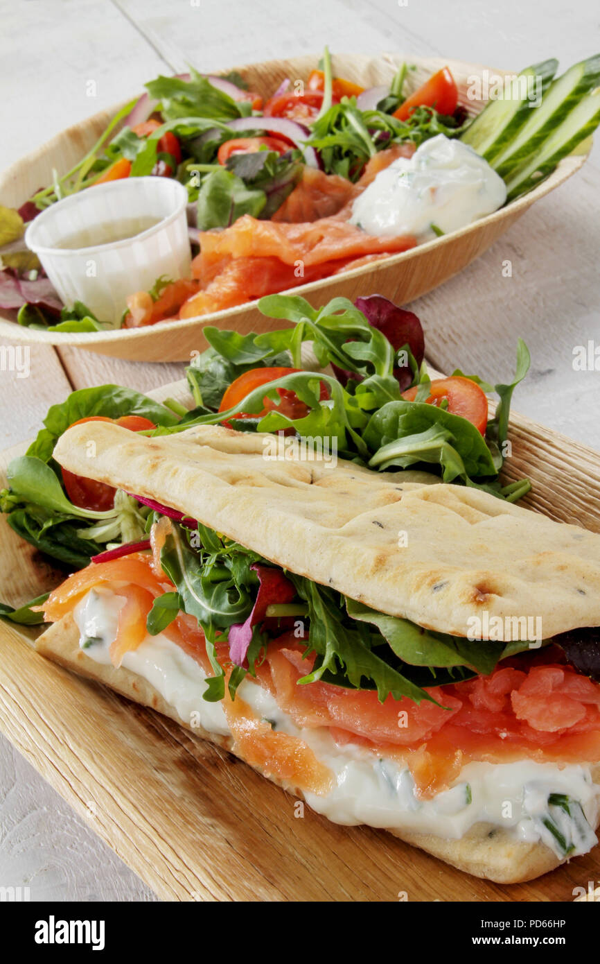 healthy flatbread sandwich lunch Stock Photo Alamy