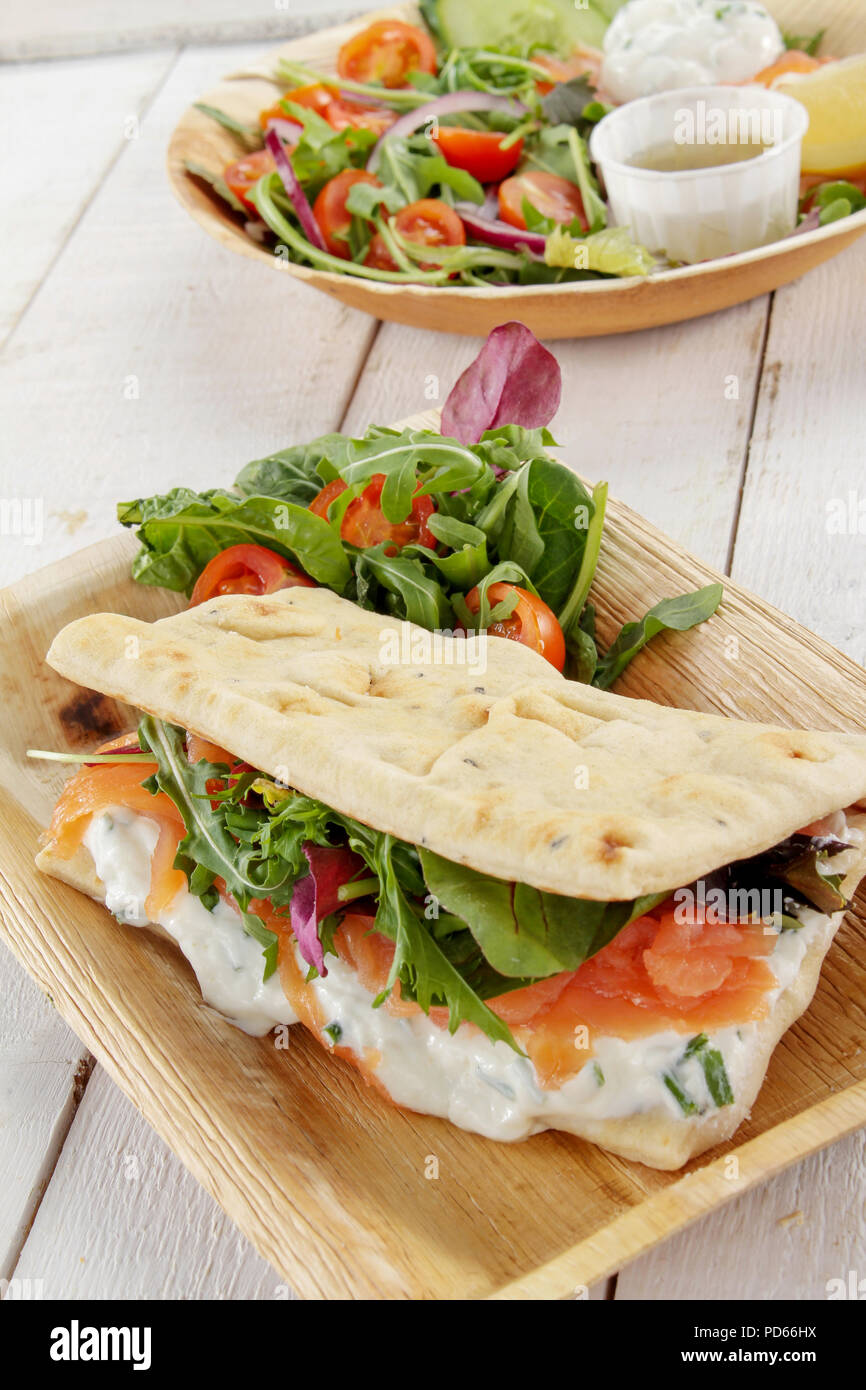 healthy flatbread sandwich lunch Stock Photo Alamy