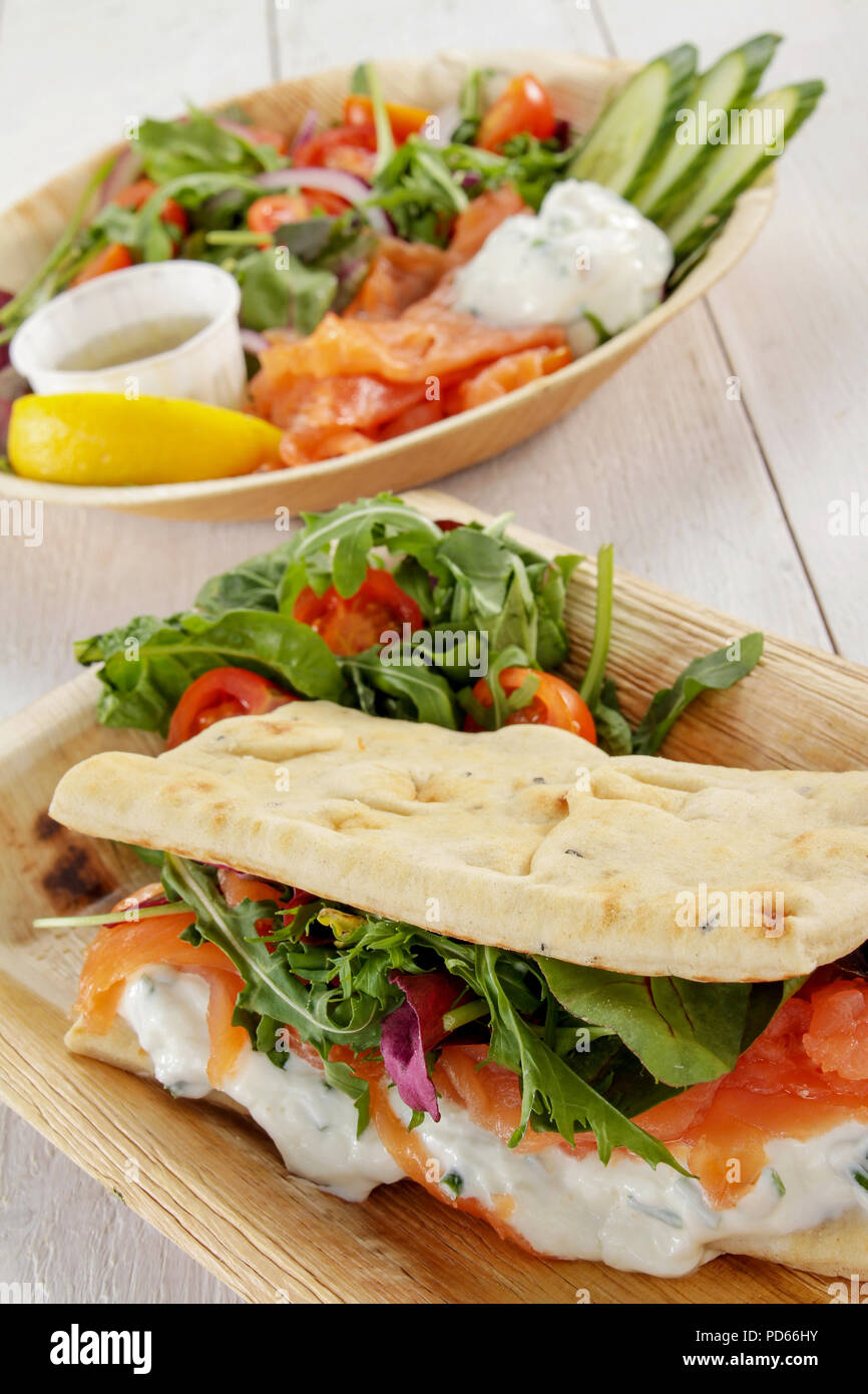 healthy flatbread sandwich lunch Stock Photo Alamy