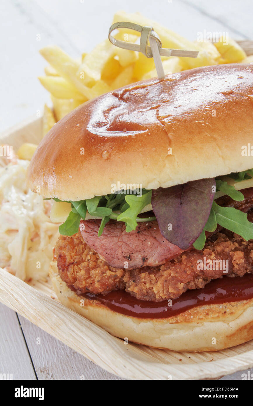 pared beef burger meal Stock Photo Alamy