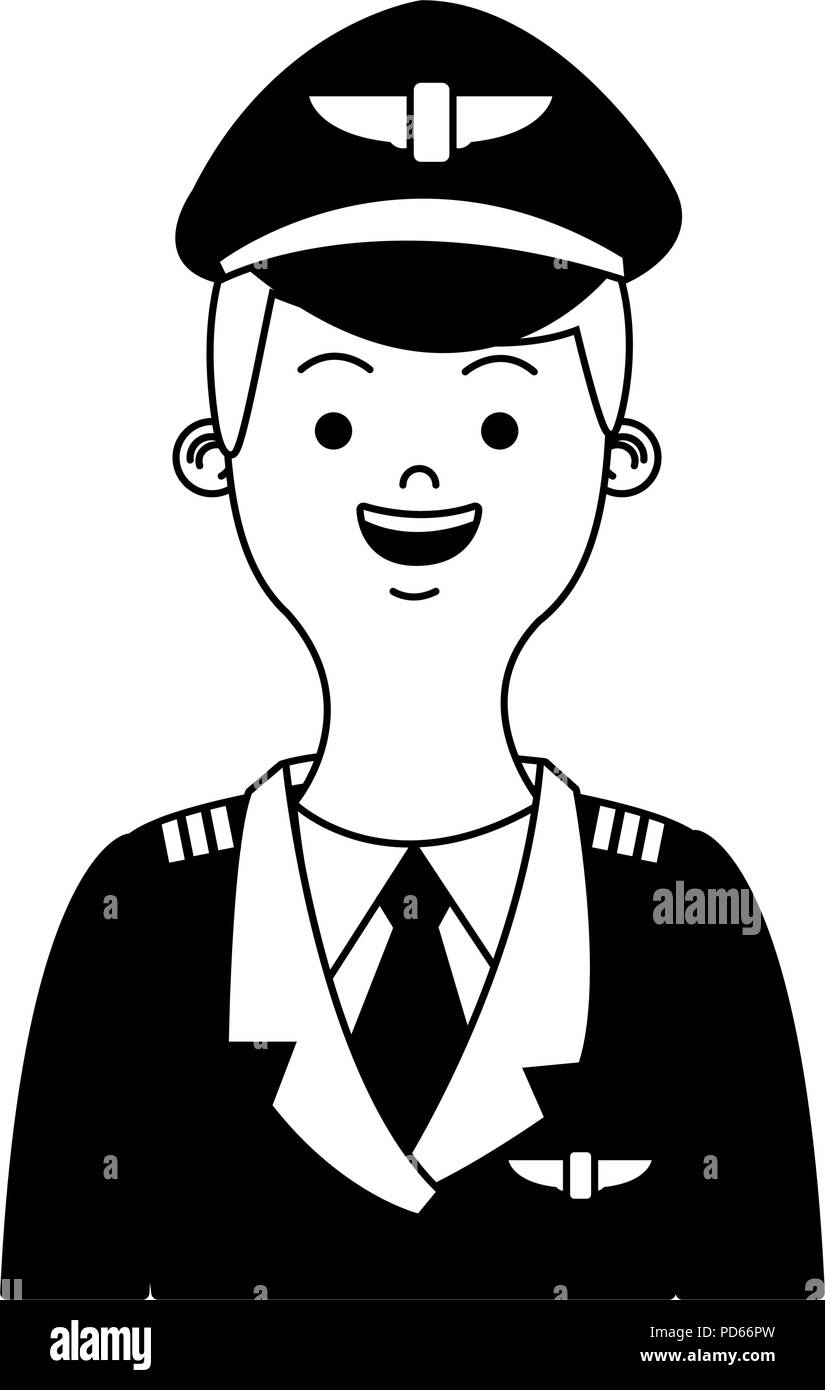 Cartoon Pilot Black and White Stock Photos & Images Alamy