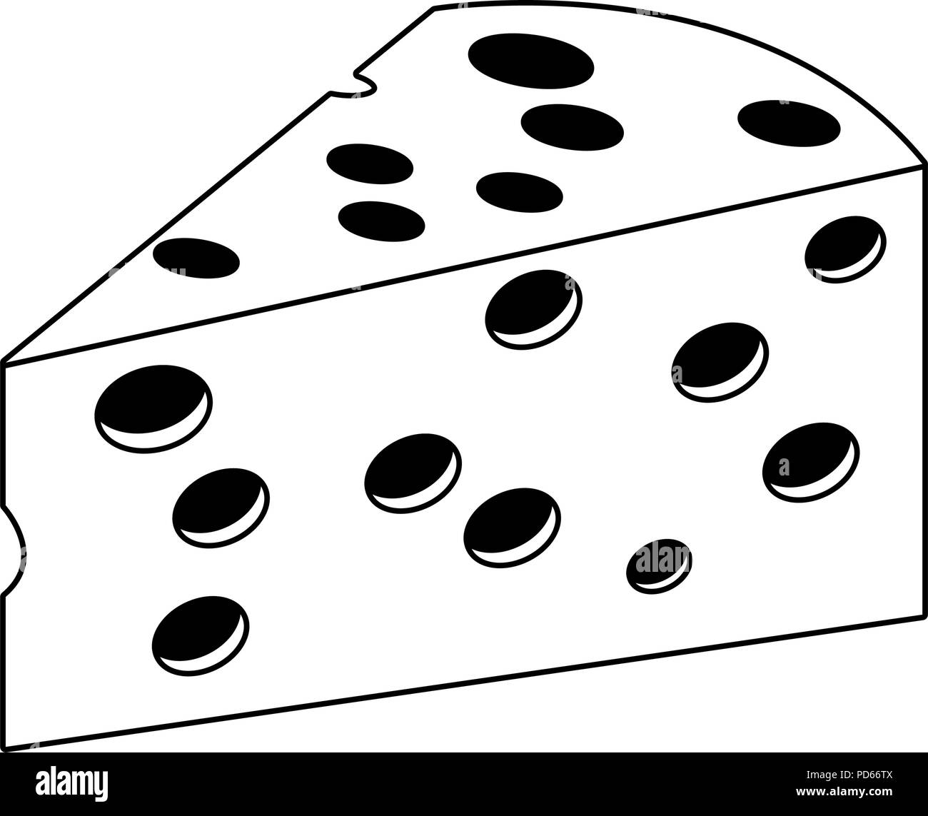 cheese clipart black and white