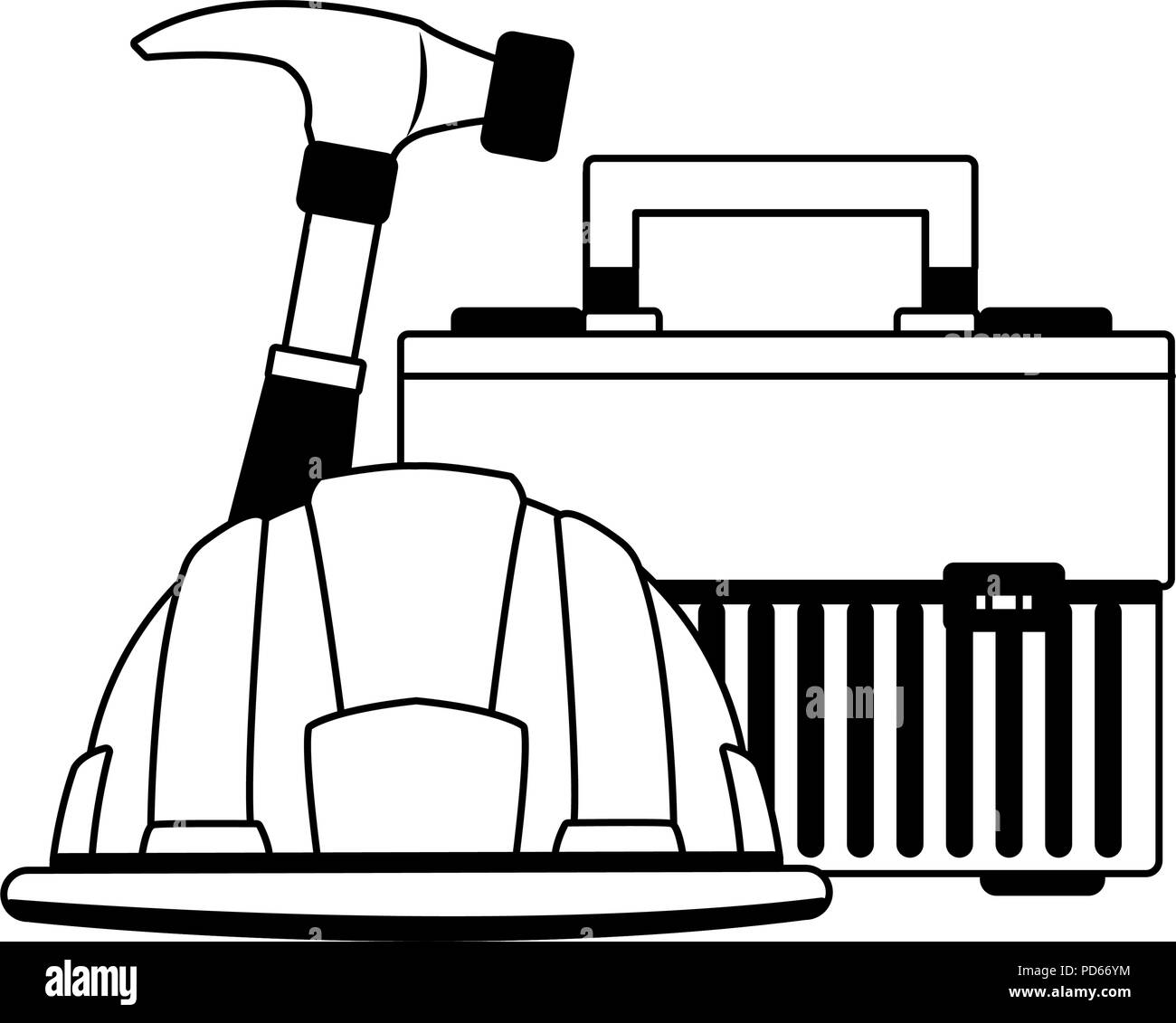 Set of construction tools in black and white Stock Vector Image & Art ...
