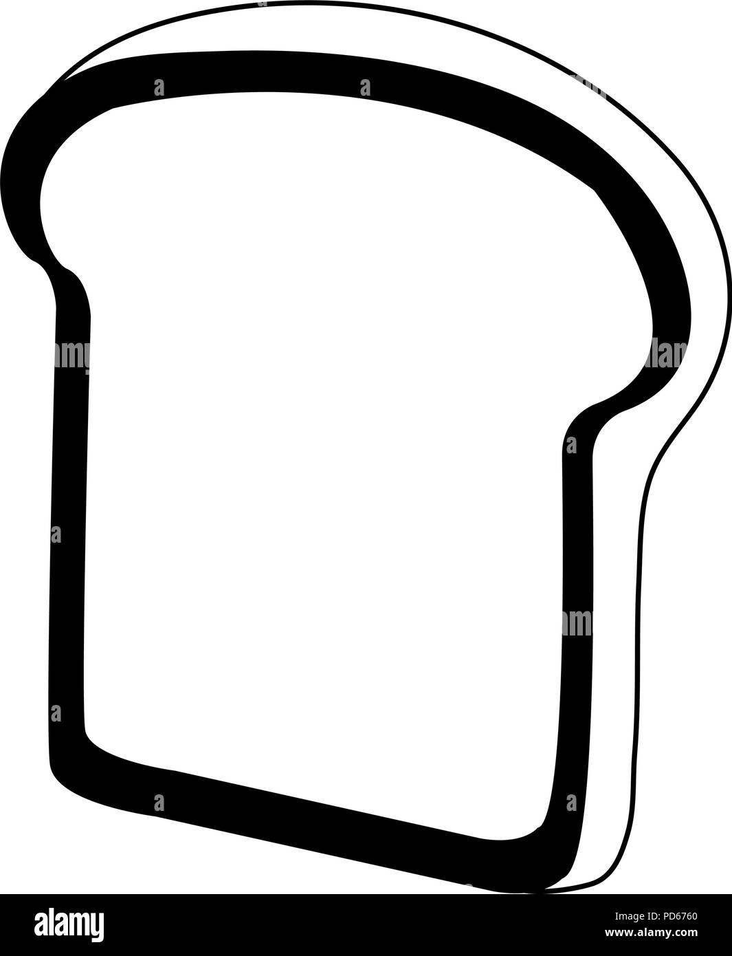 Bread sliced isolated in black and white Stock Vector Image & Art - Alamy