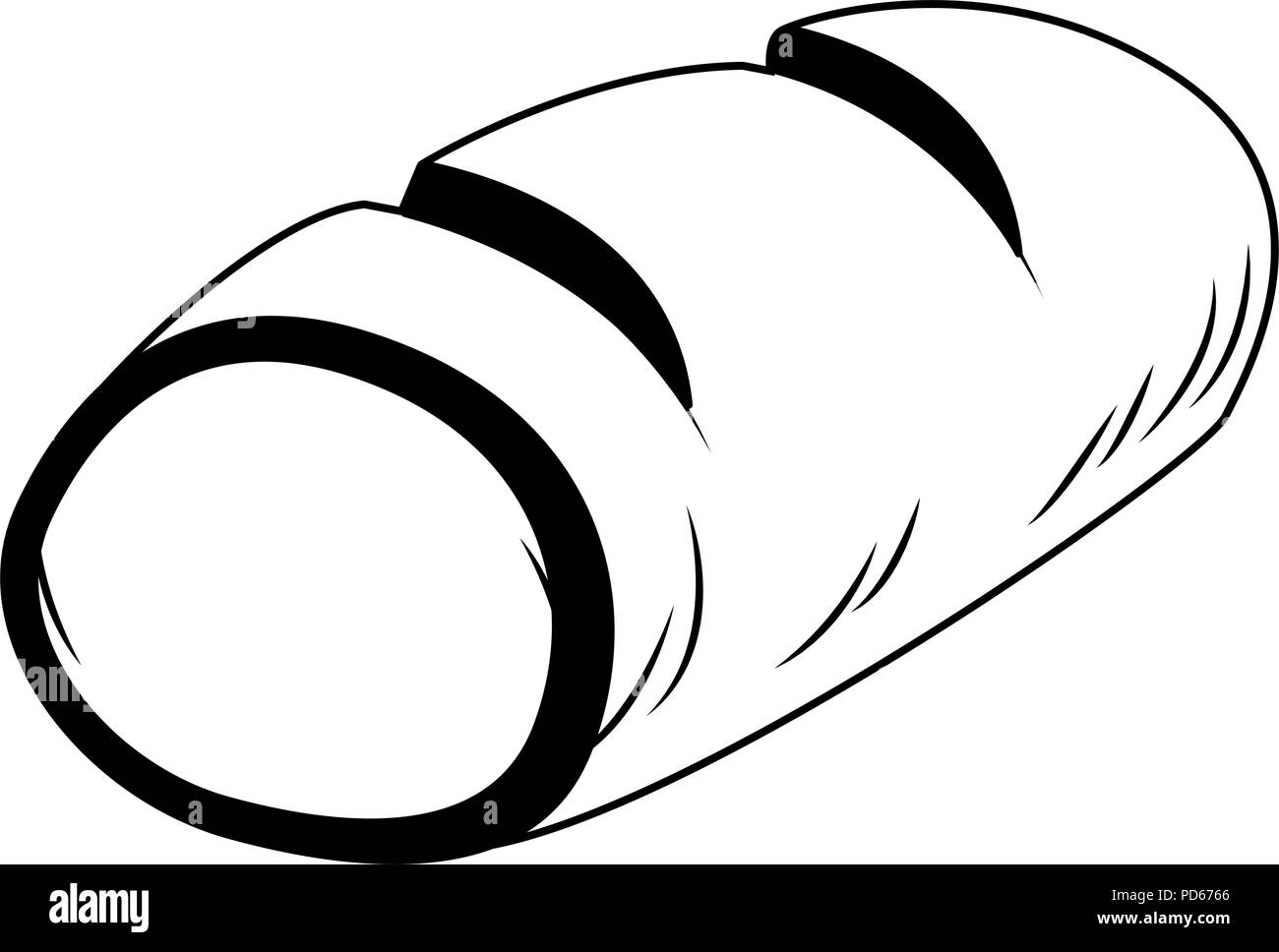 Fresh bread isolated in black and white Stock Vector Image & Art - Alamy