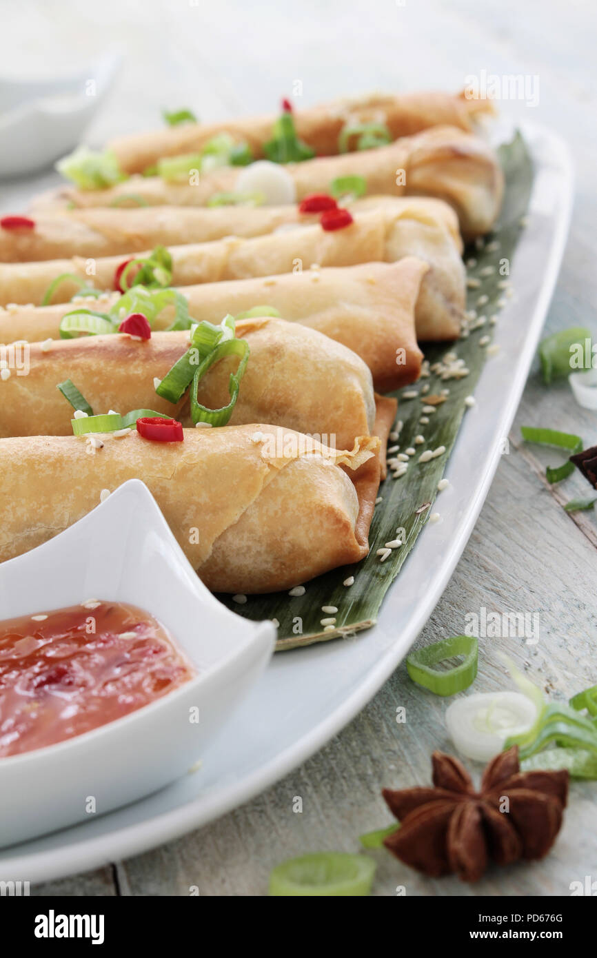 Chop suey rolls hi-res stock photography and images - Alamy