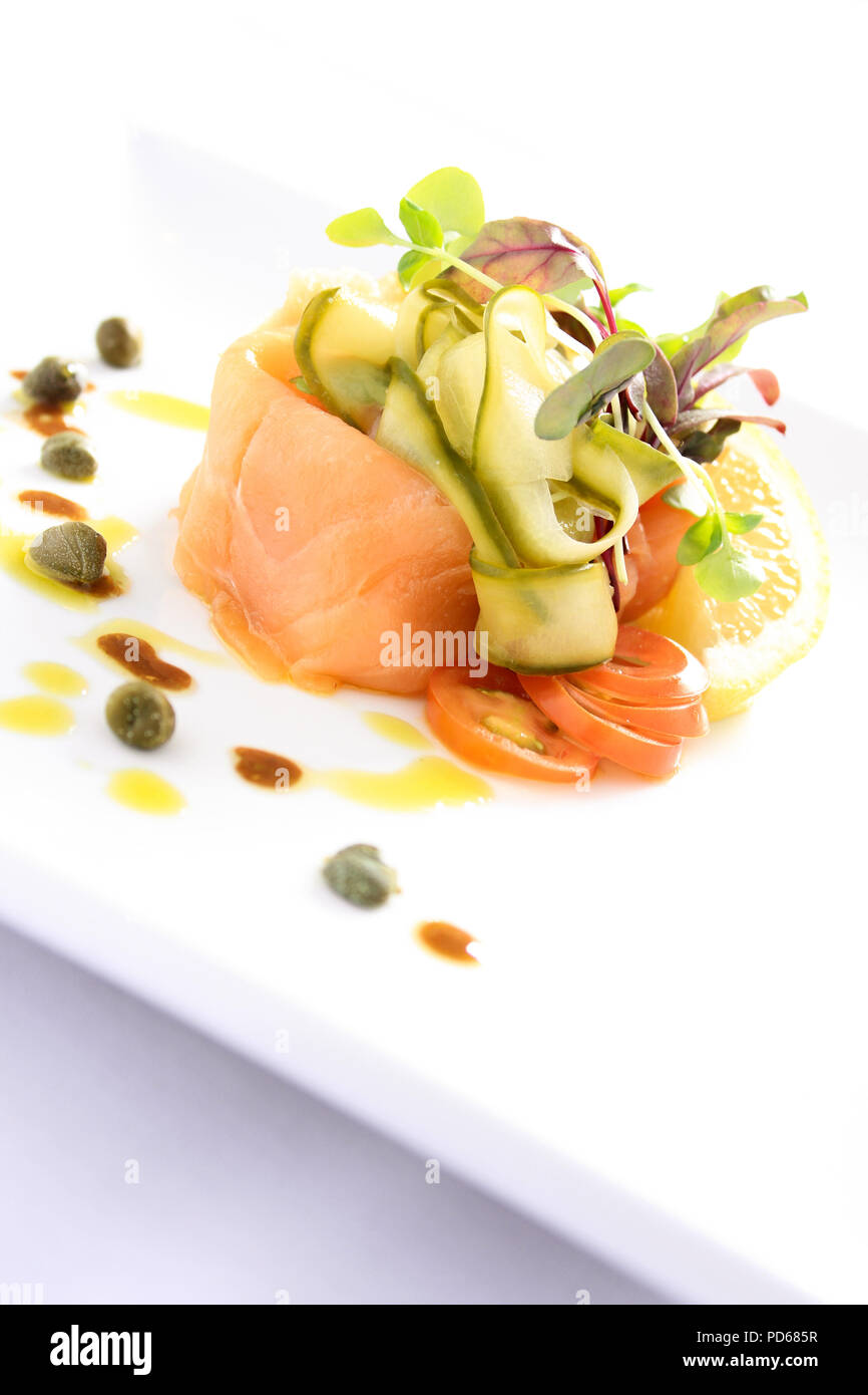 smoked salmon appetizer Stock Photo - Alamy