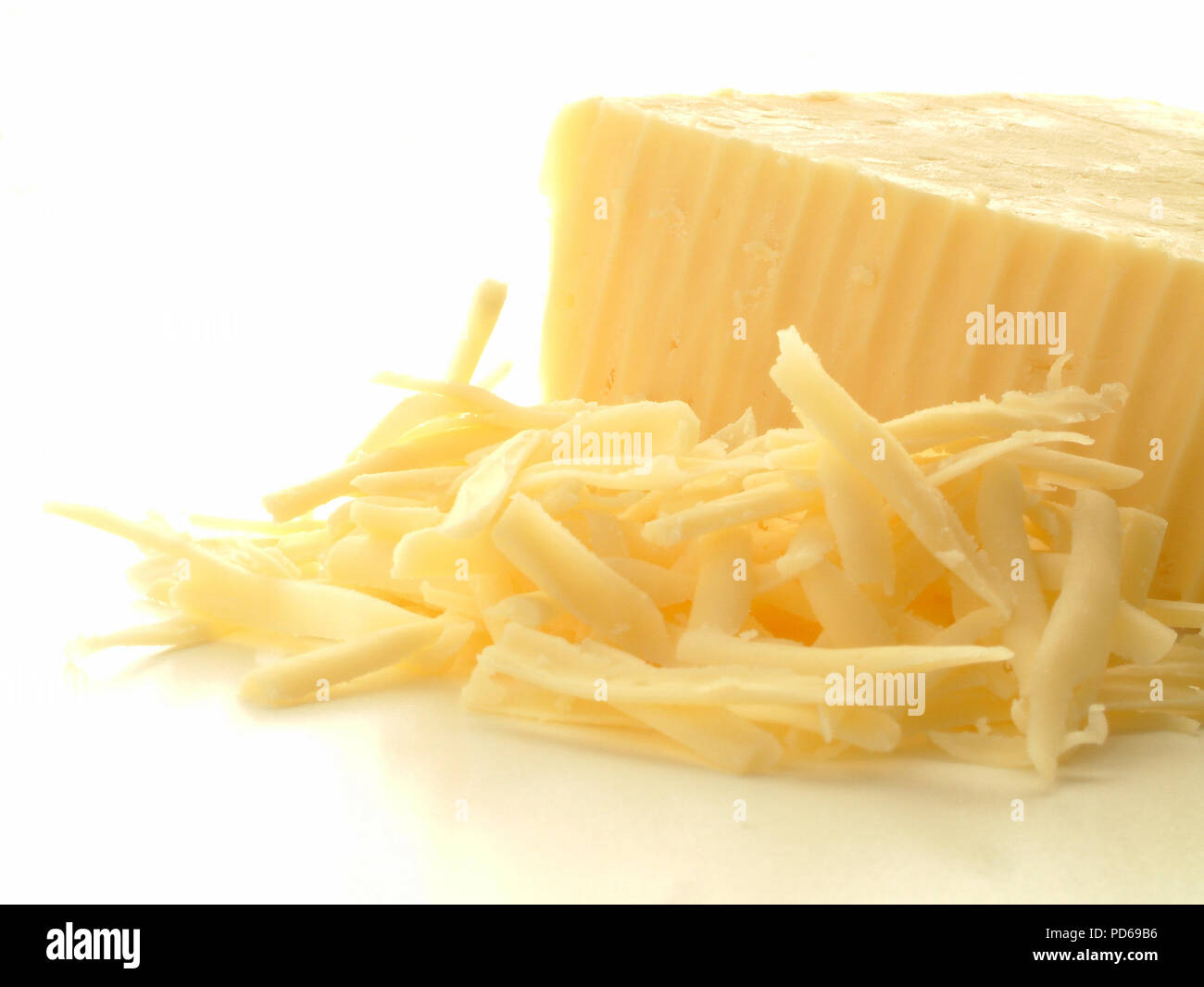 Grated cheddar cheese Stock Photo Alamy
