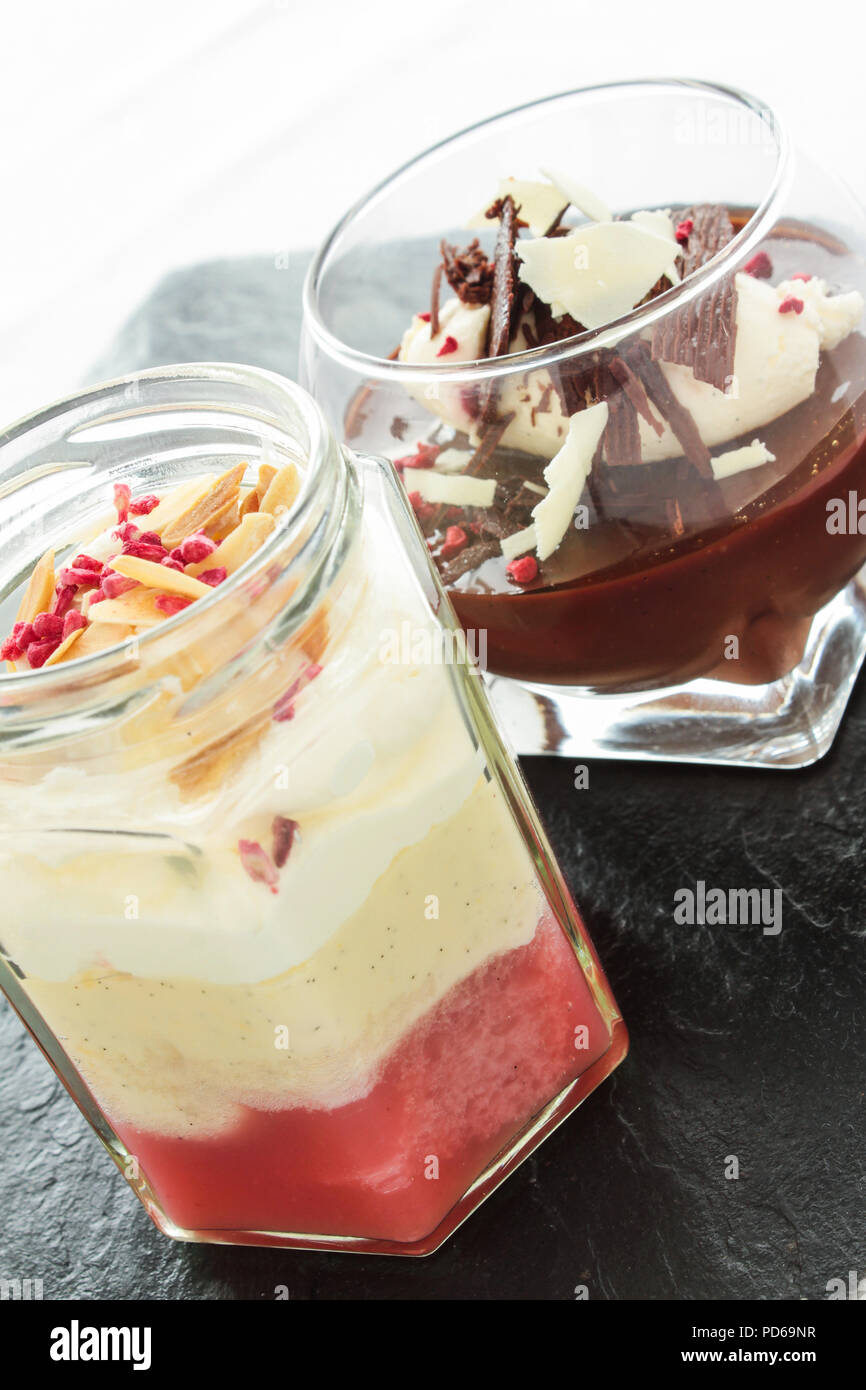 traditional English trifle dessert Stock Photo Alamy
