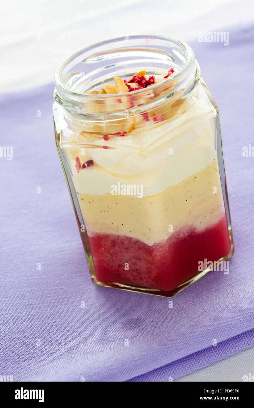 traditional English trifle dessert Stock Photo Alamy