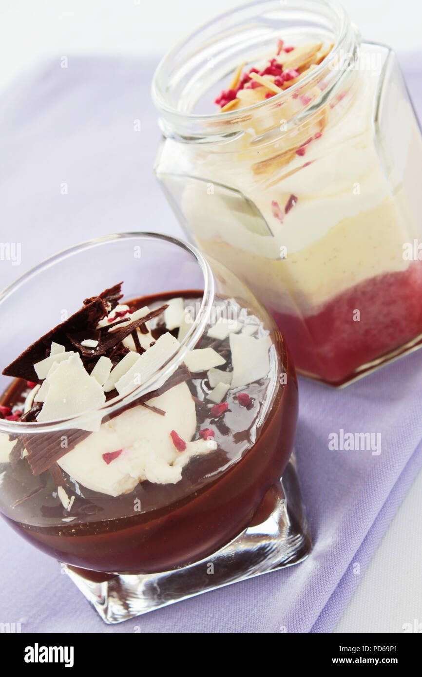 traditional English trifle dessert Stock Photo Alamy
