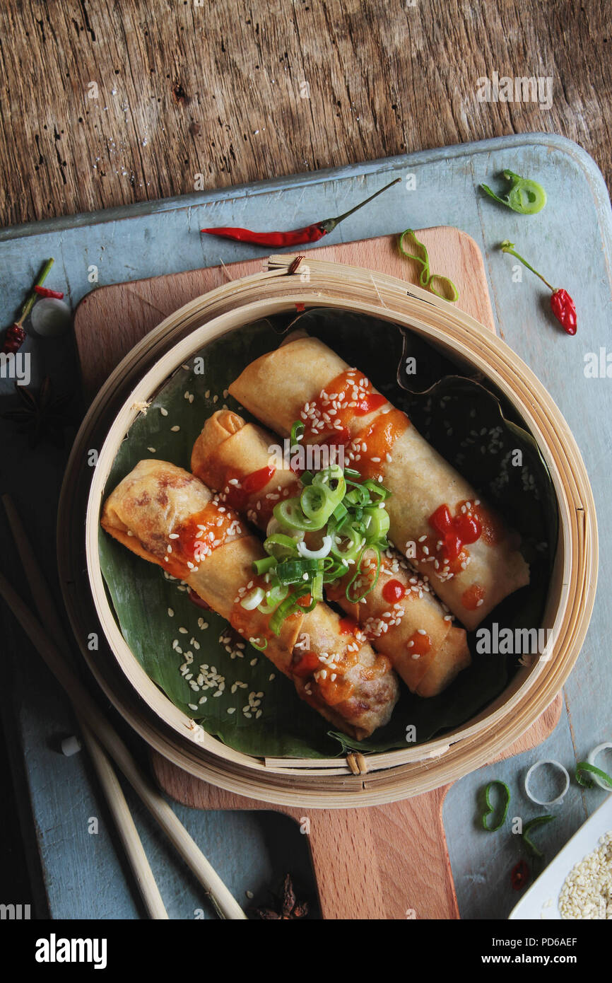 Chop suey rolls hi-res stock photography and images - Alamy