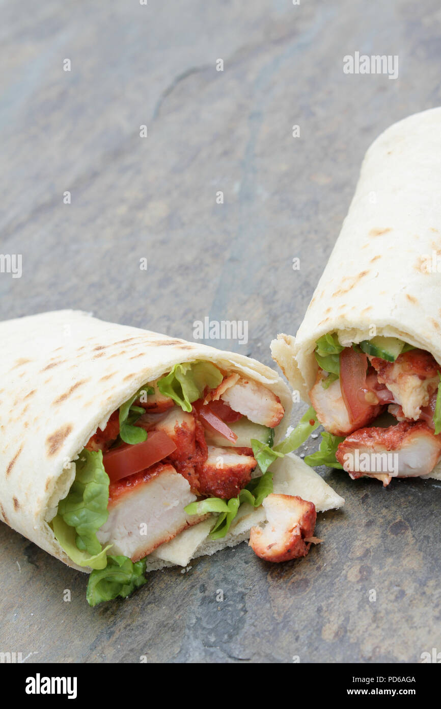 Chicken tikka wrap hires stock photography and images Alamy