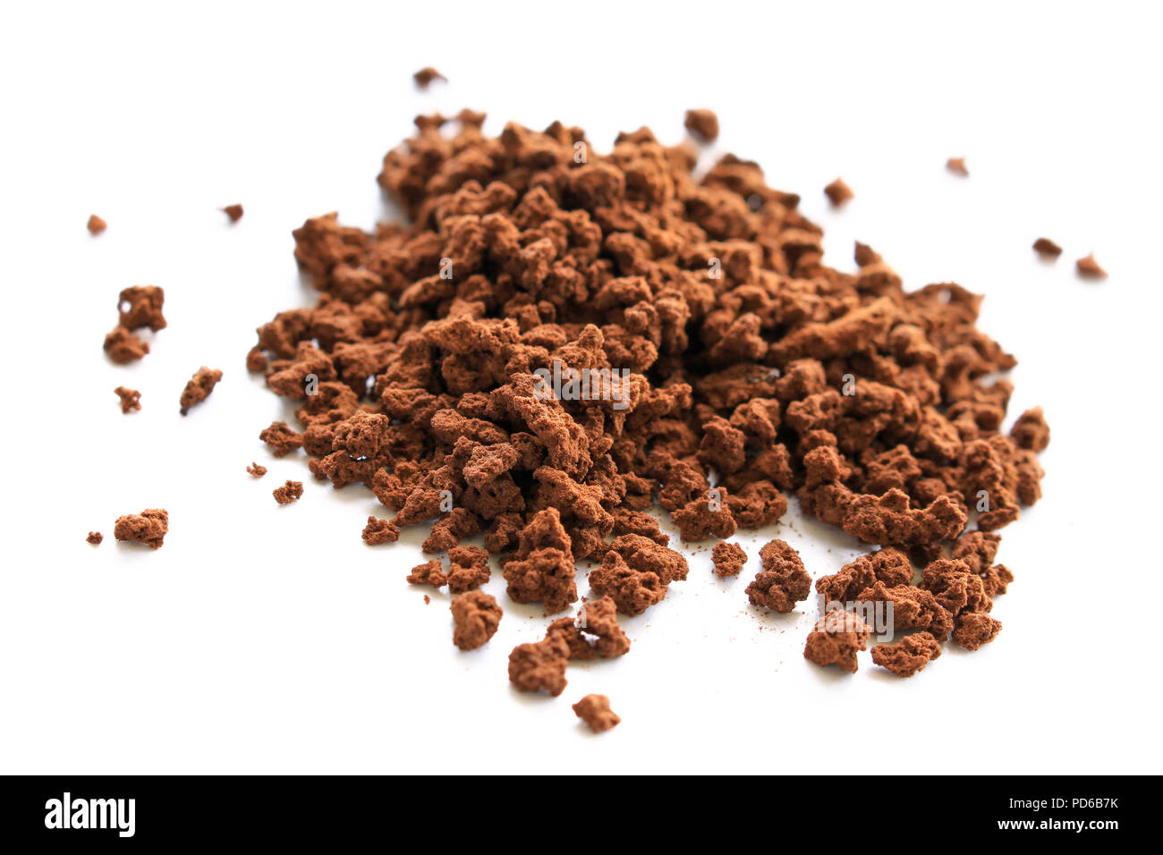 instant coffee granules isolated on white Stock Photo Alamy