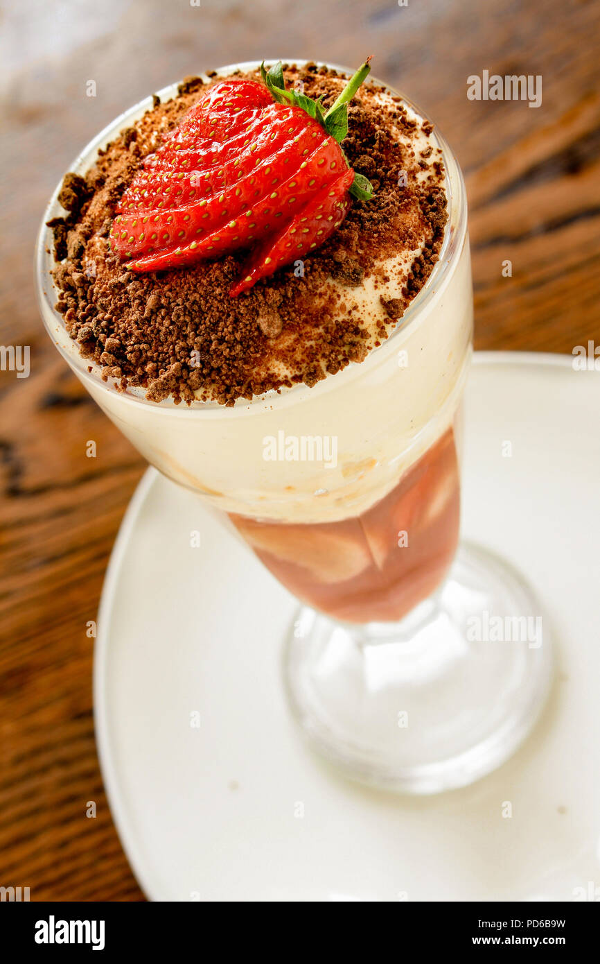 traditional English trifle dessert Stock Photo Alamy