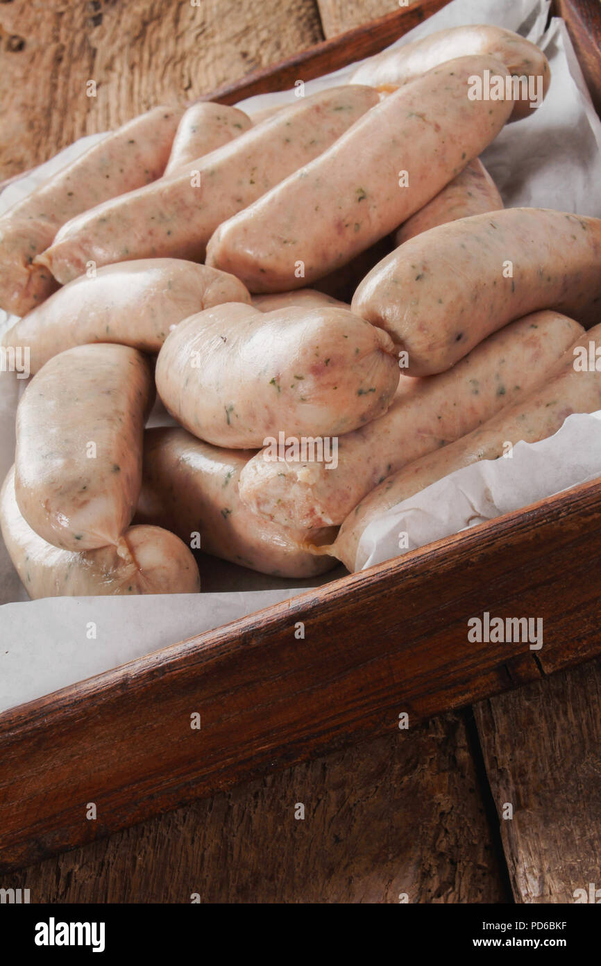 traditional raw British sausages Stock Photo Alamy