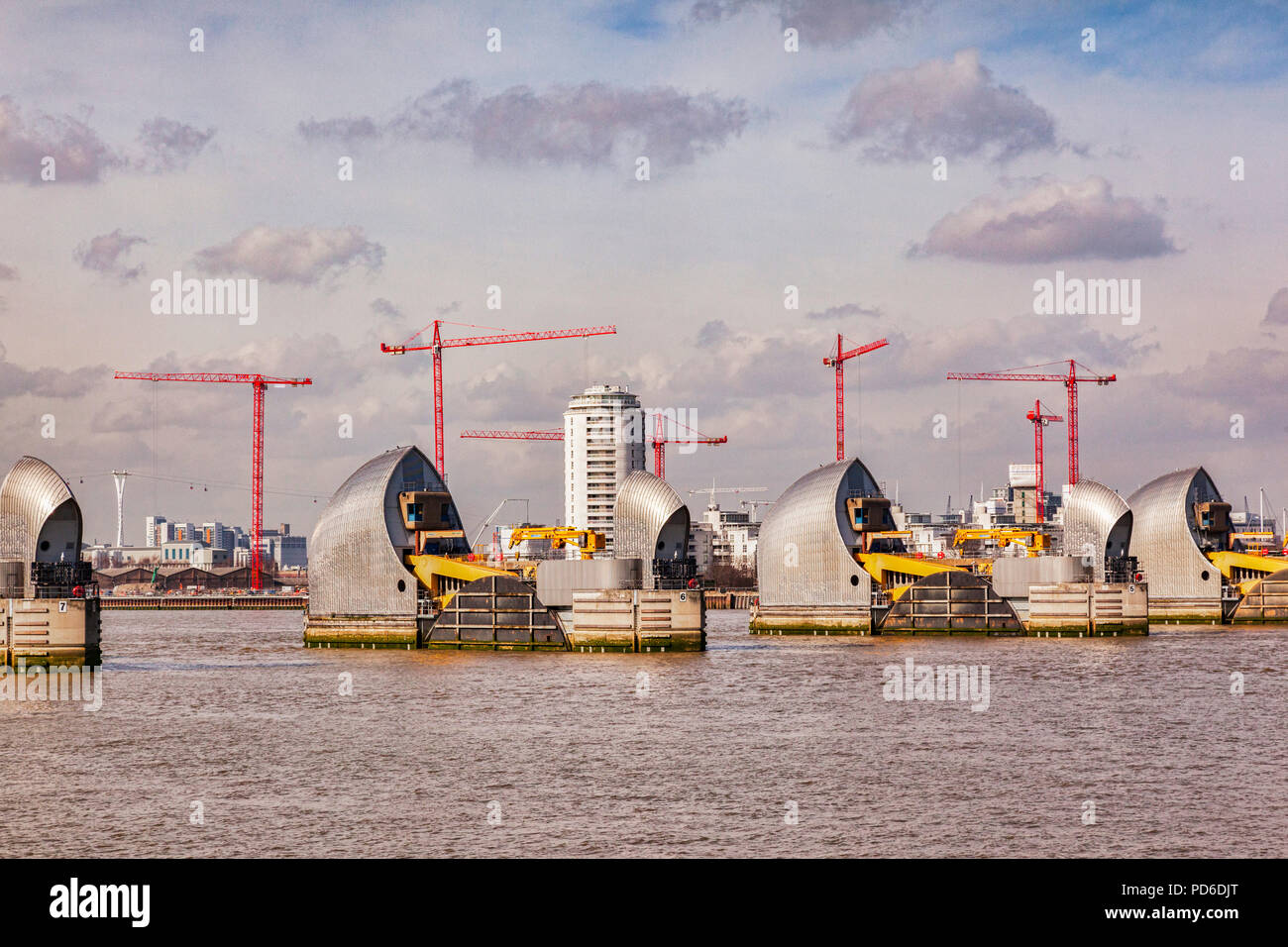 Thames Barrier, London, England. Stock Photo