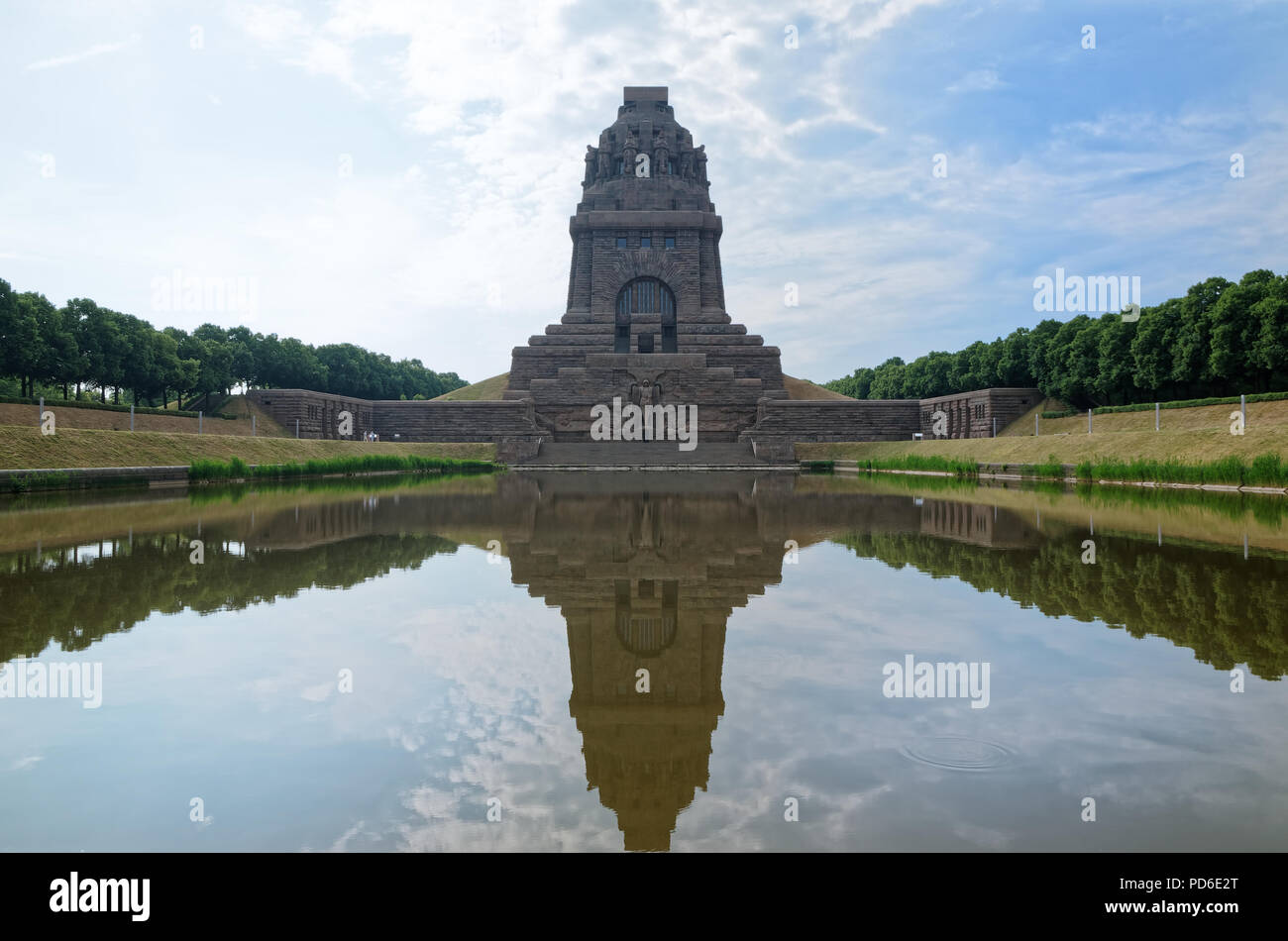 Monument to the Battle of the Nations (Das Völkerschlachtdenkmal) in Leipzig, Germany. Designed by Bruno Schmitz Stock Photo