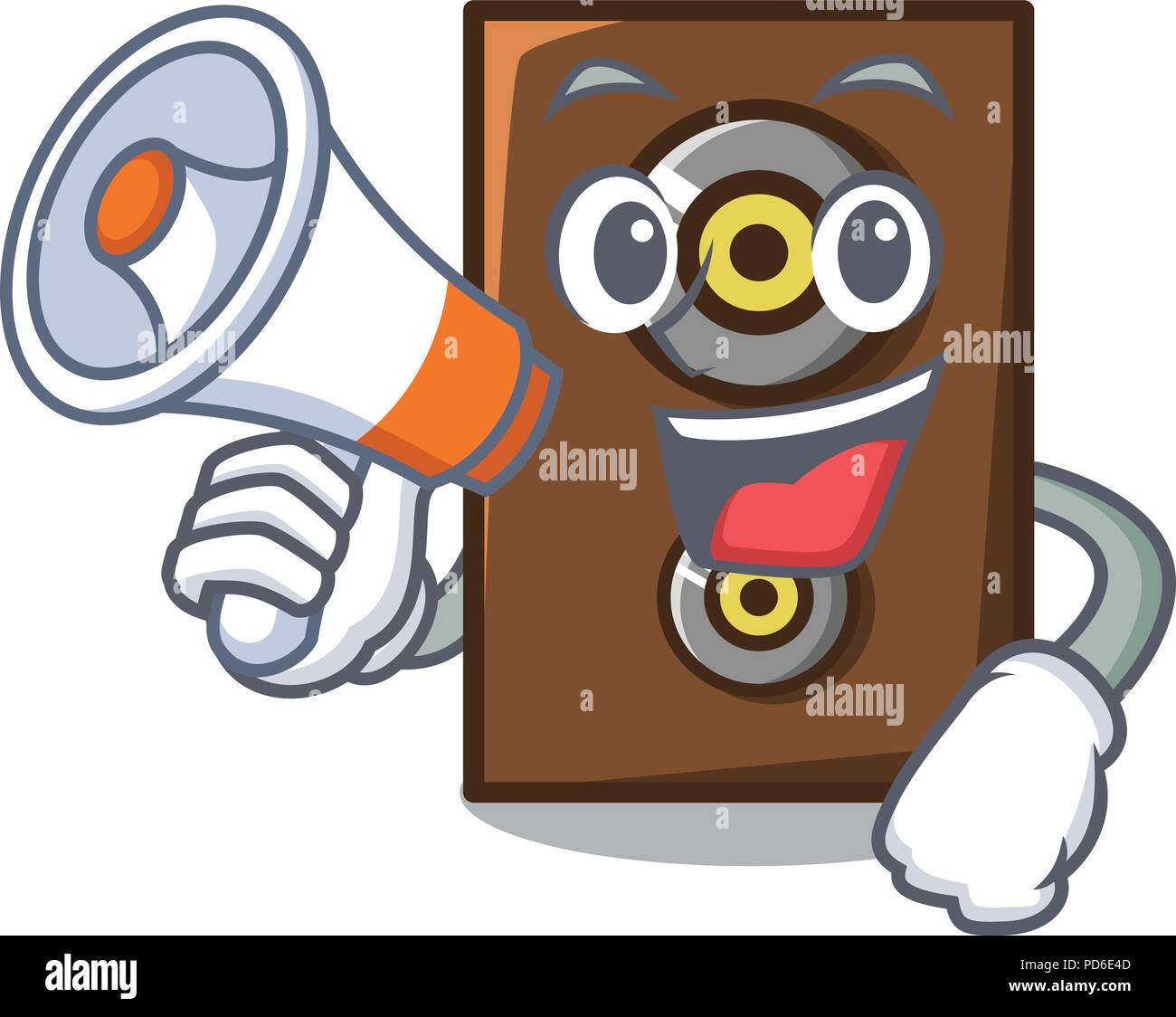 With megaphone speaker character cartoon style Stock Vector Image & Art -  Alamy