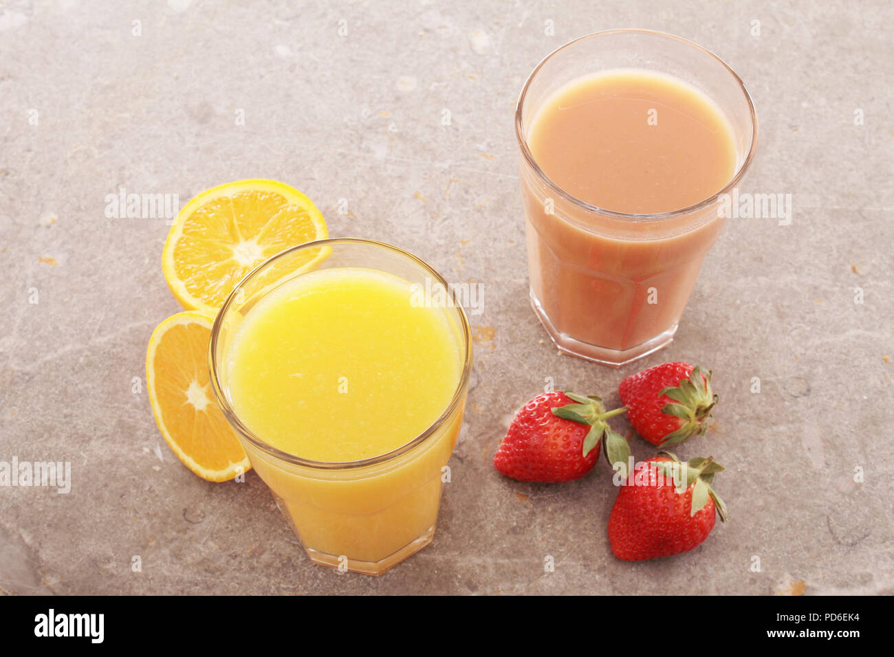 freshly squeezed fruit juice Stock Photo Alamy