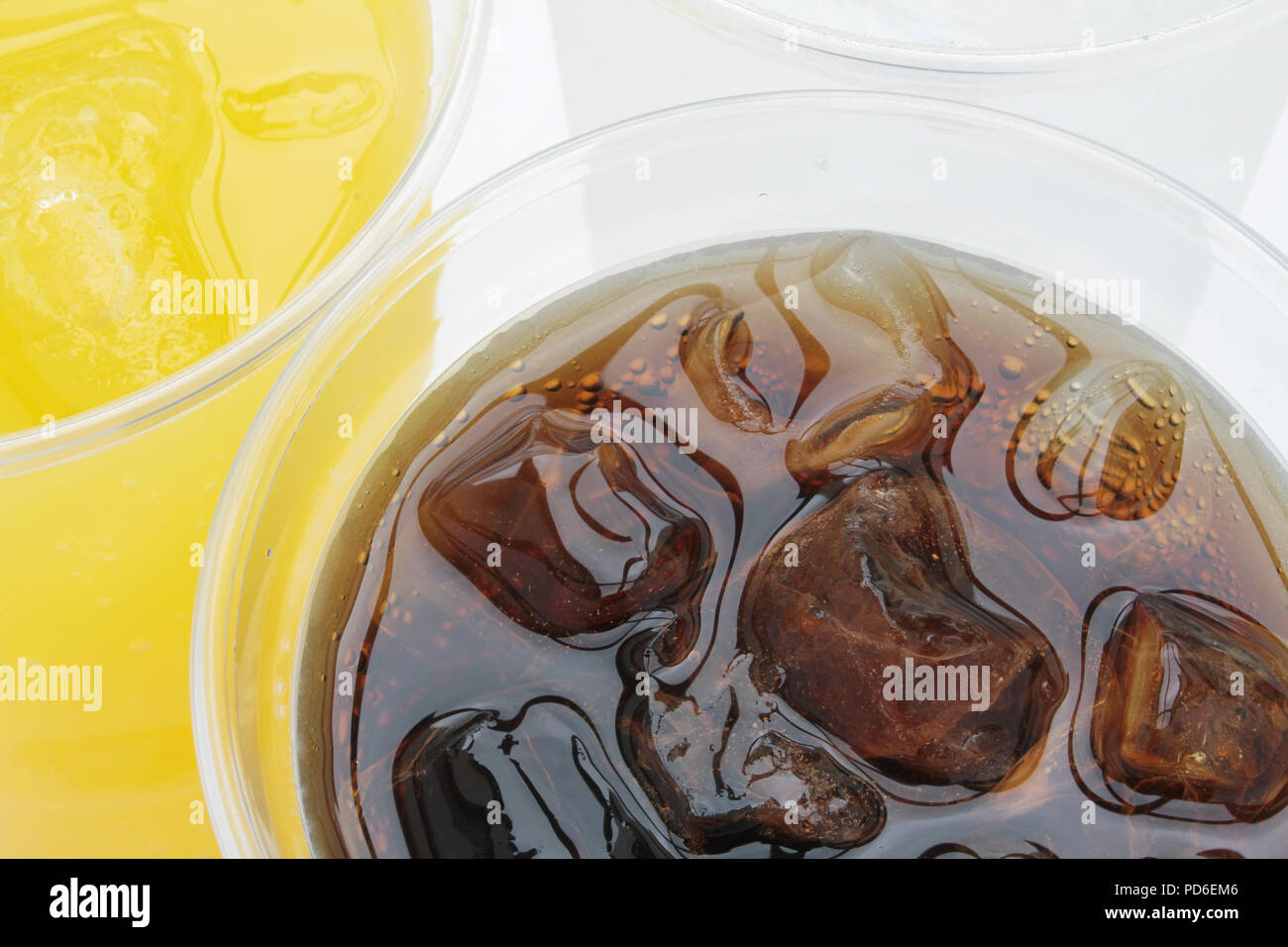 soft fizzy carbonated drinks Stock Photo