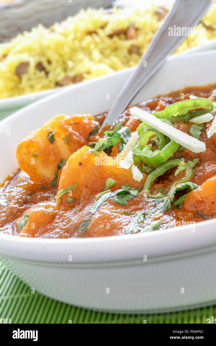 traditional indian curry meal Stock Photo - Alamy
