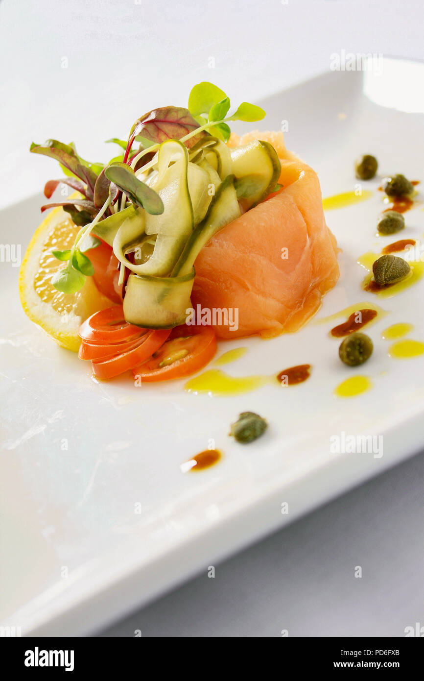 Smoked Salmon Appetizer Starter Stock Photo Alamy Smoked Salmon Appetizer Starter Stock Photo Alamy