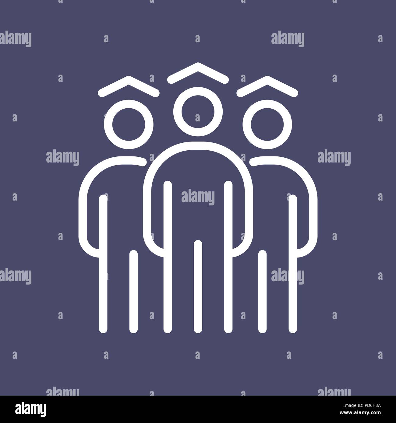 Graduated student icon simple flat style outline illustration Stock ...