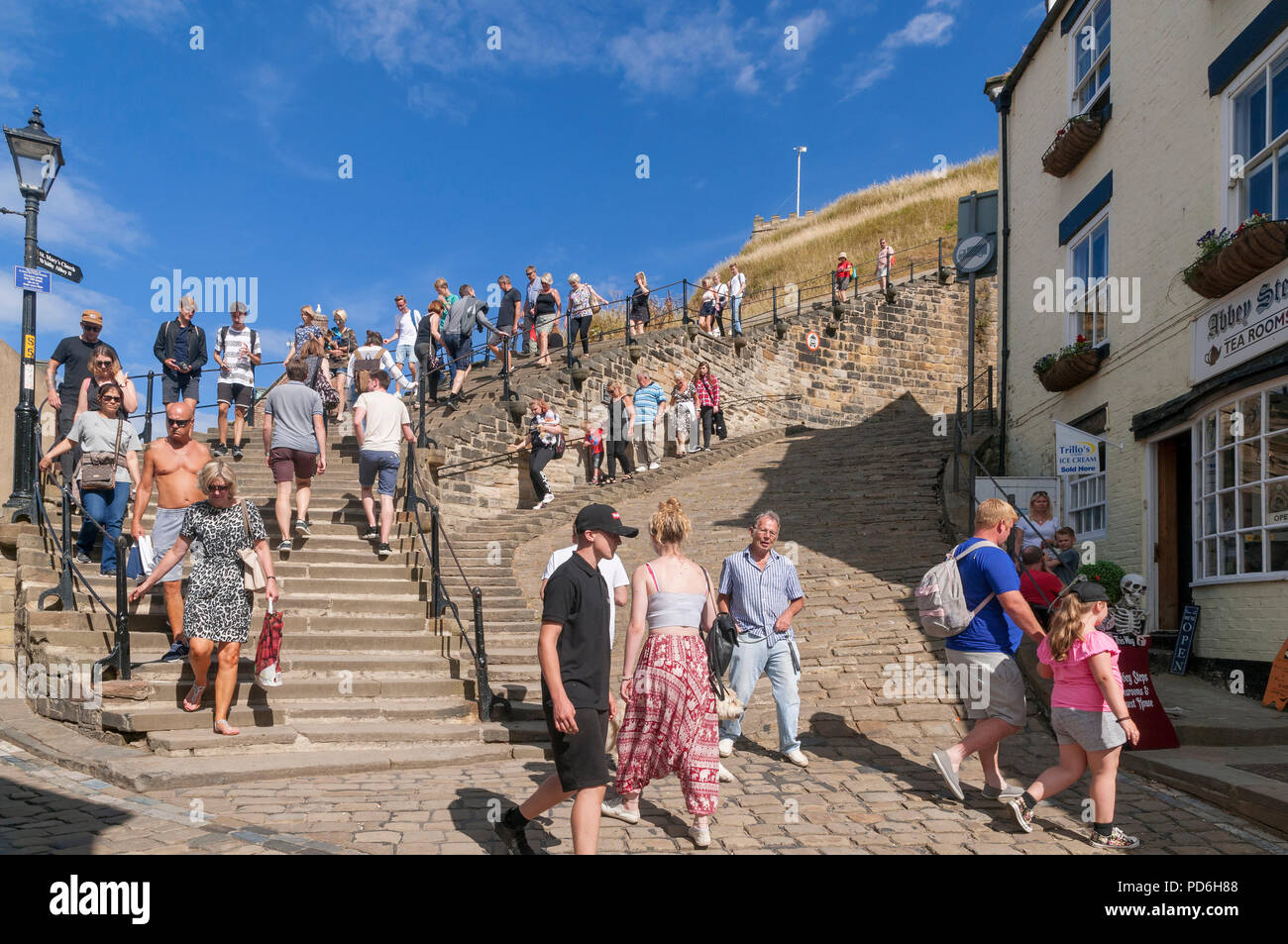 Whitby. North Yorkshire. Steps Stock Photo