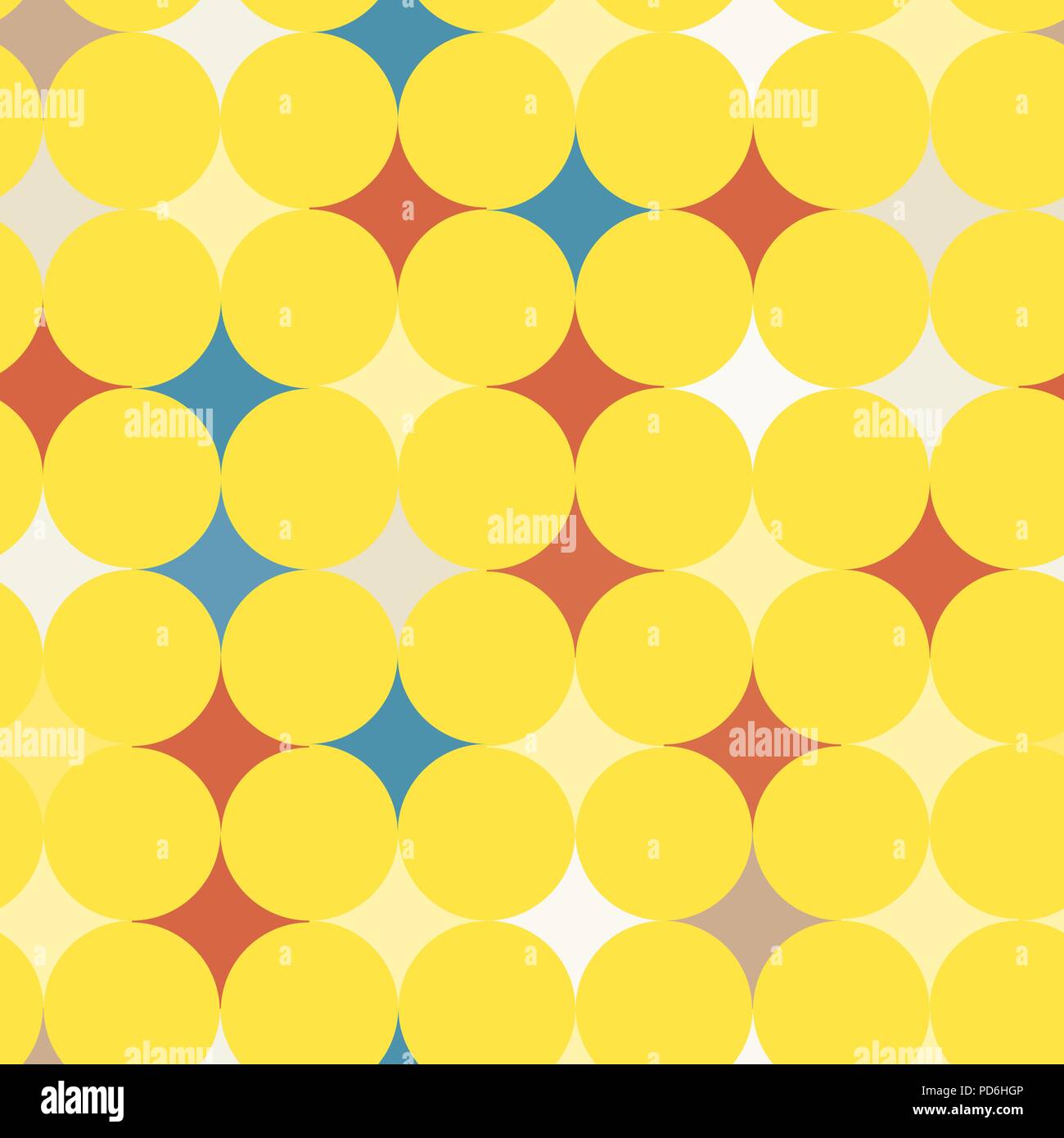 Abstract vector seamless retro tile pattern with geometric rouns ...