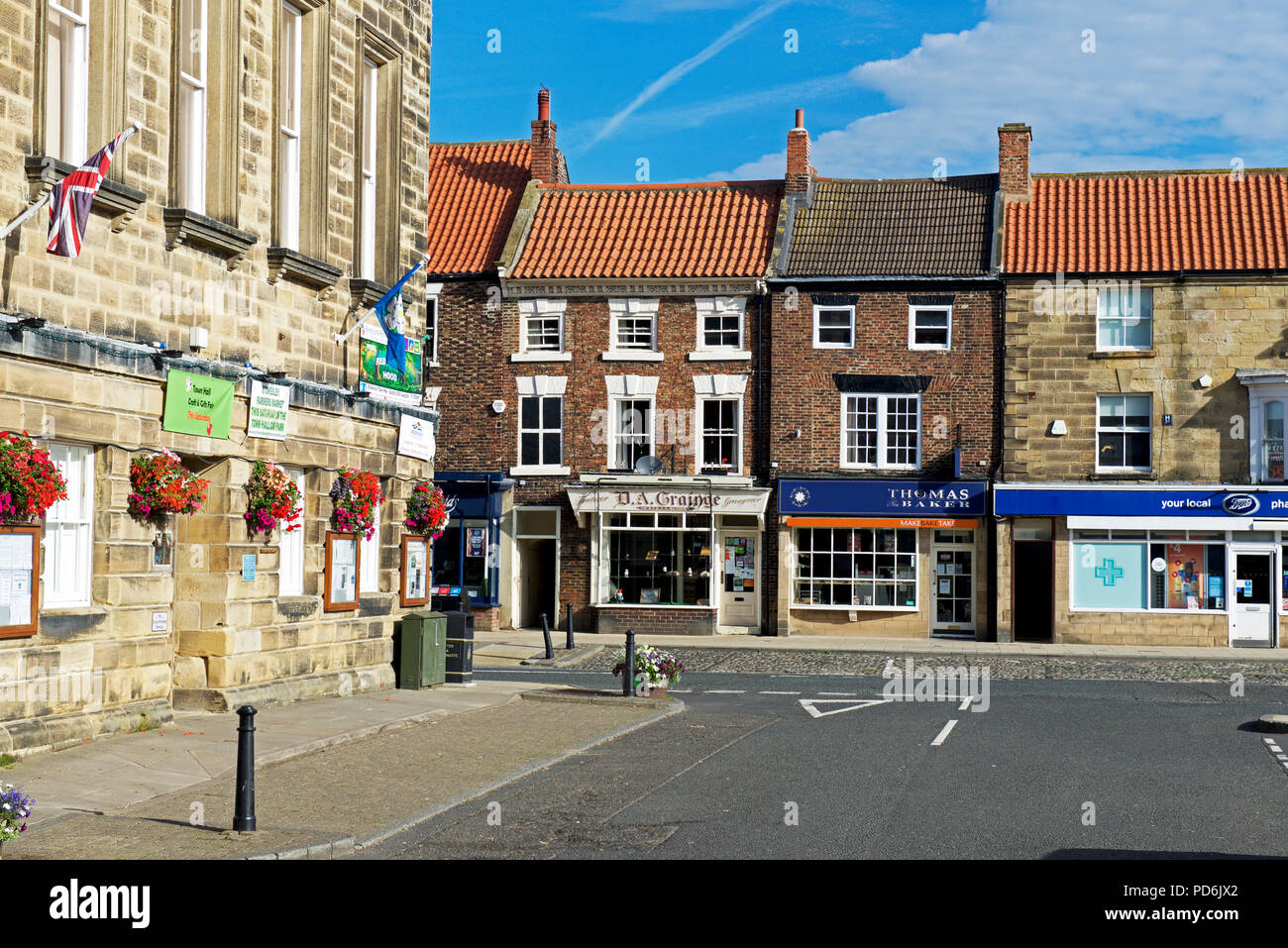 The High Street, Stokesley, Hambleton, North Yorkshire, England UK Stock Photo