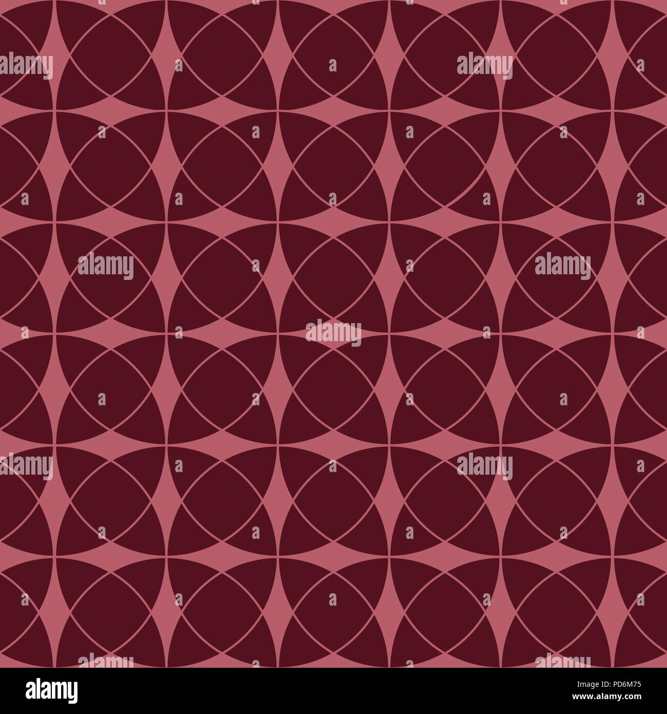 Abstract Circular Tiles Seamless Vector Pattern. Geometric texture. Repeating background. Stock Vector