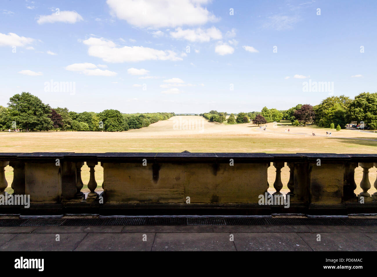The view from the balcony in front of Nostell Priory, a National Trust