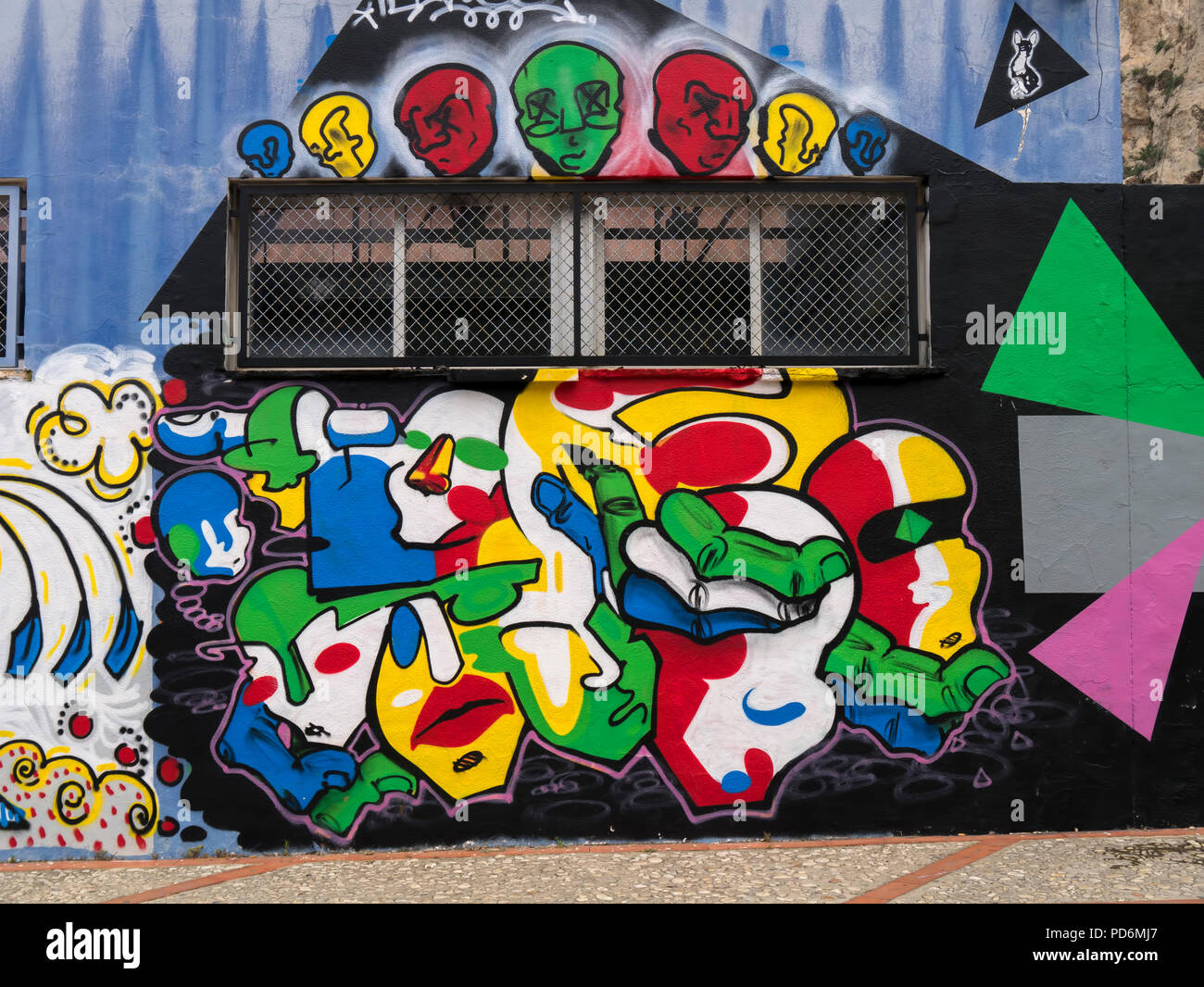 Street art and Graffiti in Spain Stock Photo
