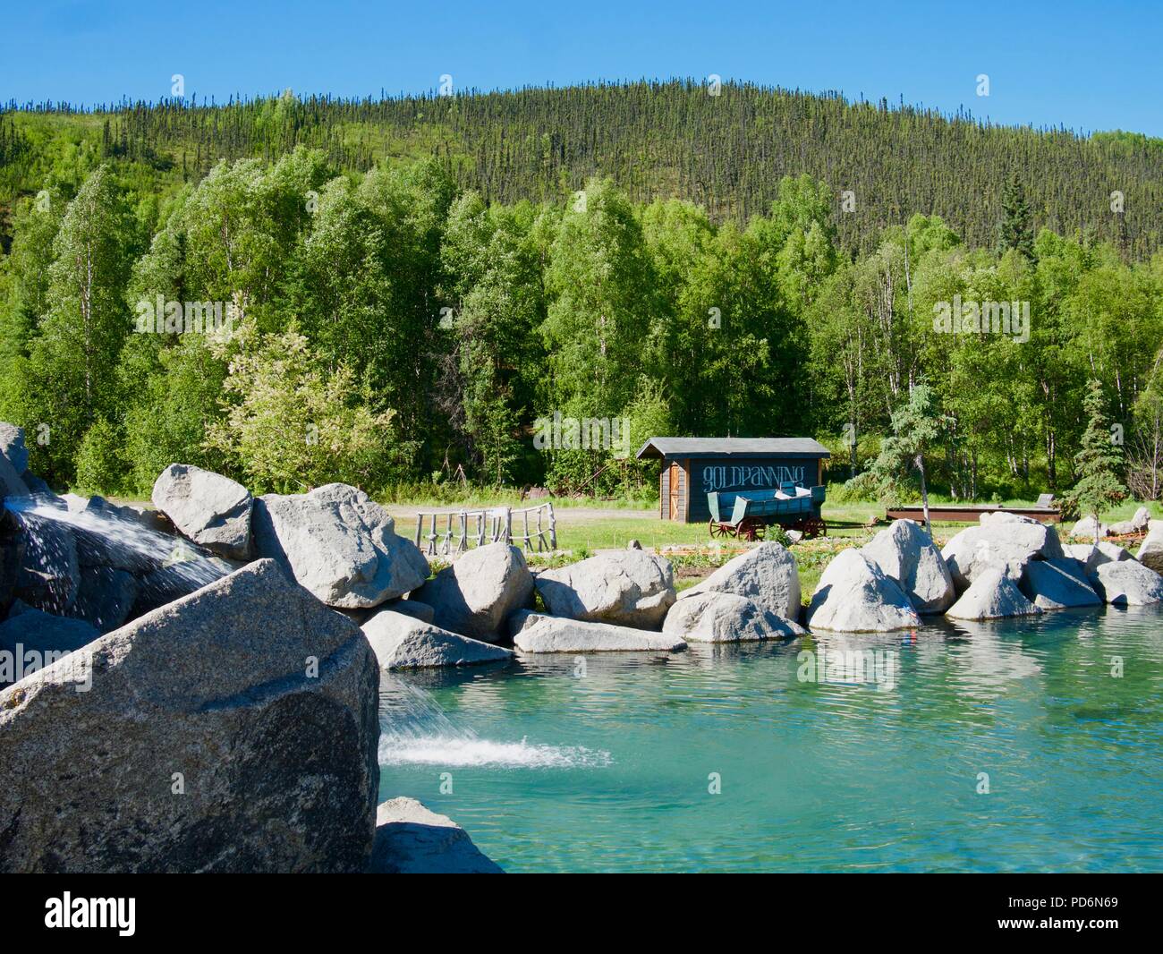 Chena Hot Springs, Fairbanks, Alaska Stock Photo