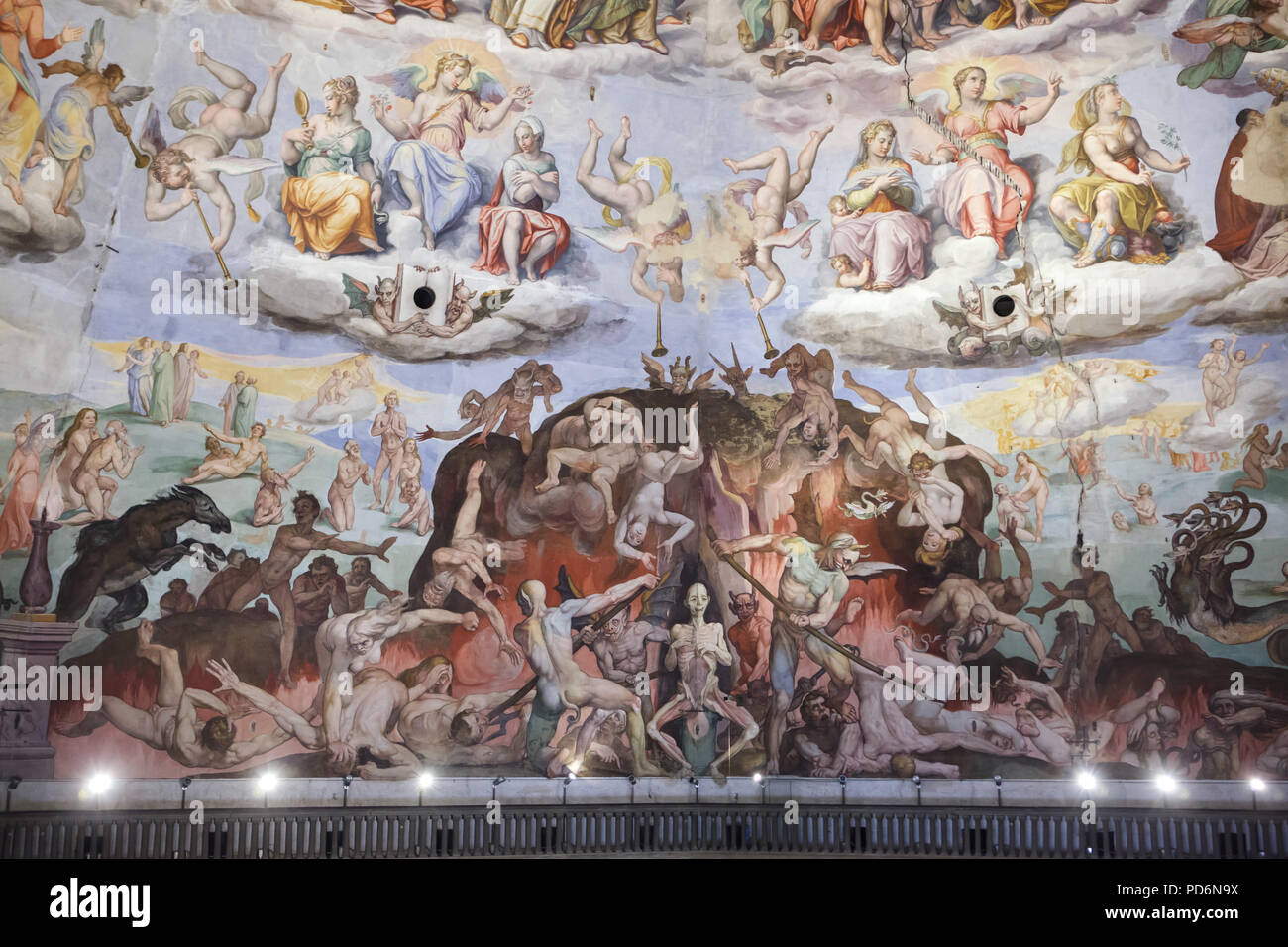 Last Judgment depicted in the fresco by Italian Renaissance painter ...