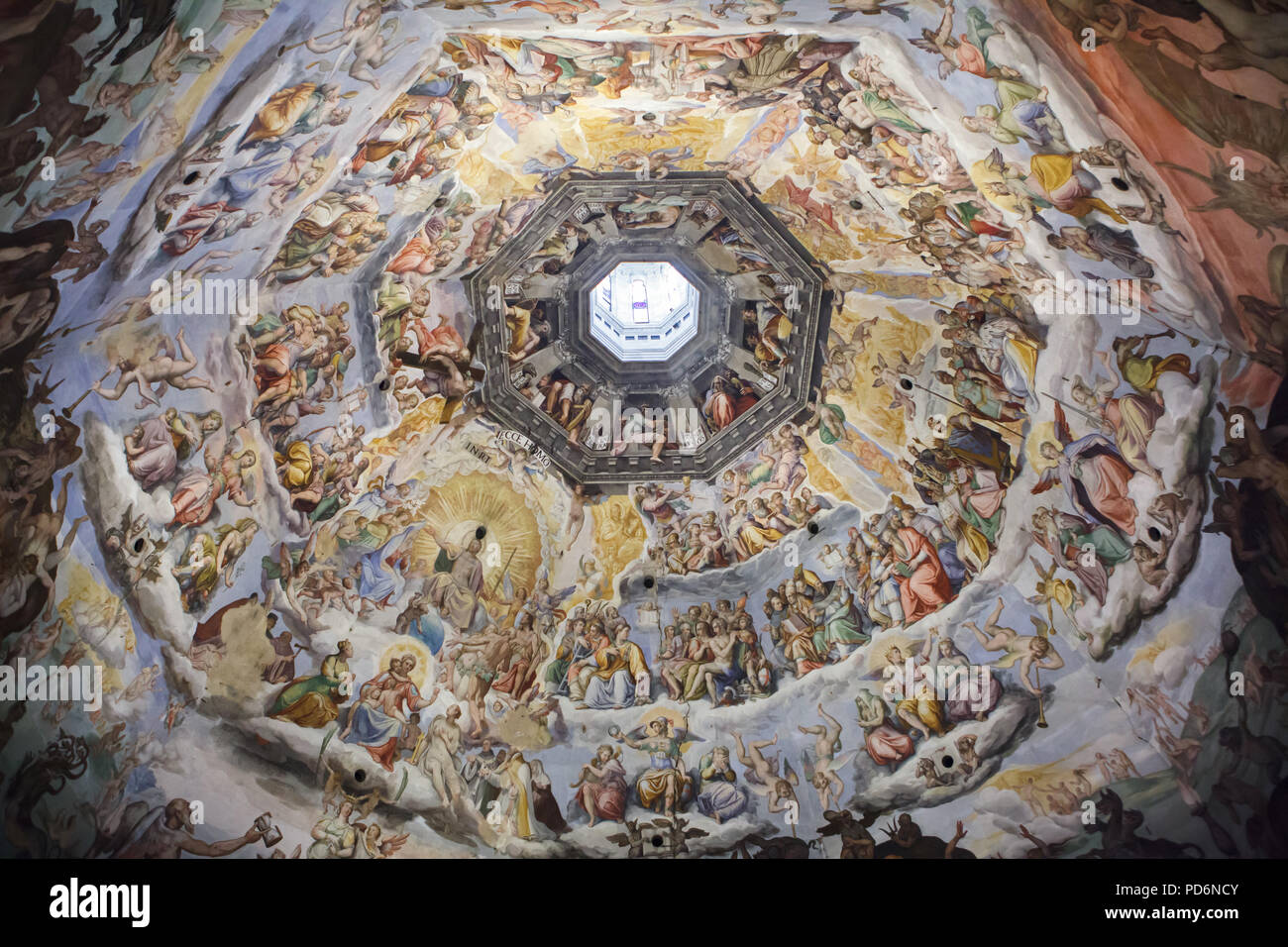 Last Judgment depicted in the fresco by Italian Renaissance painter ...