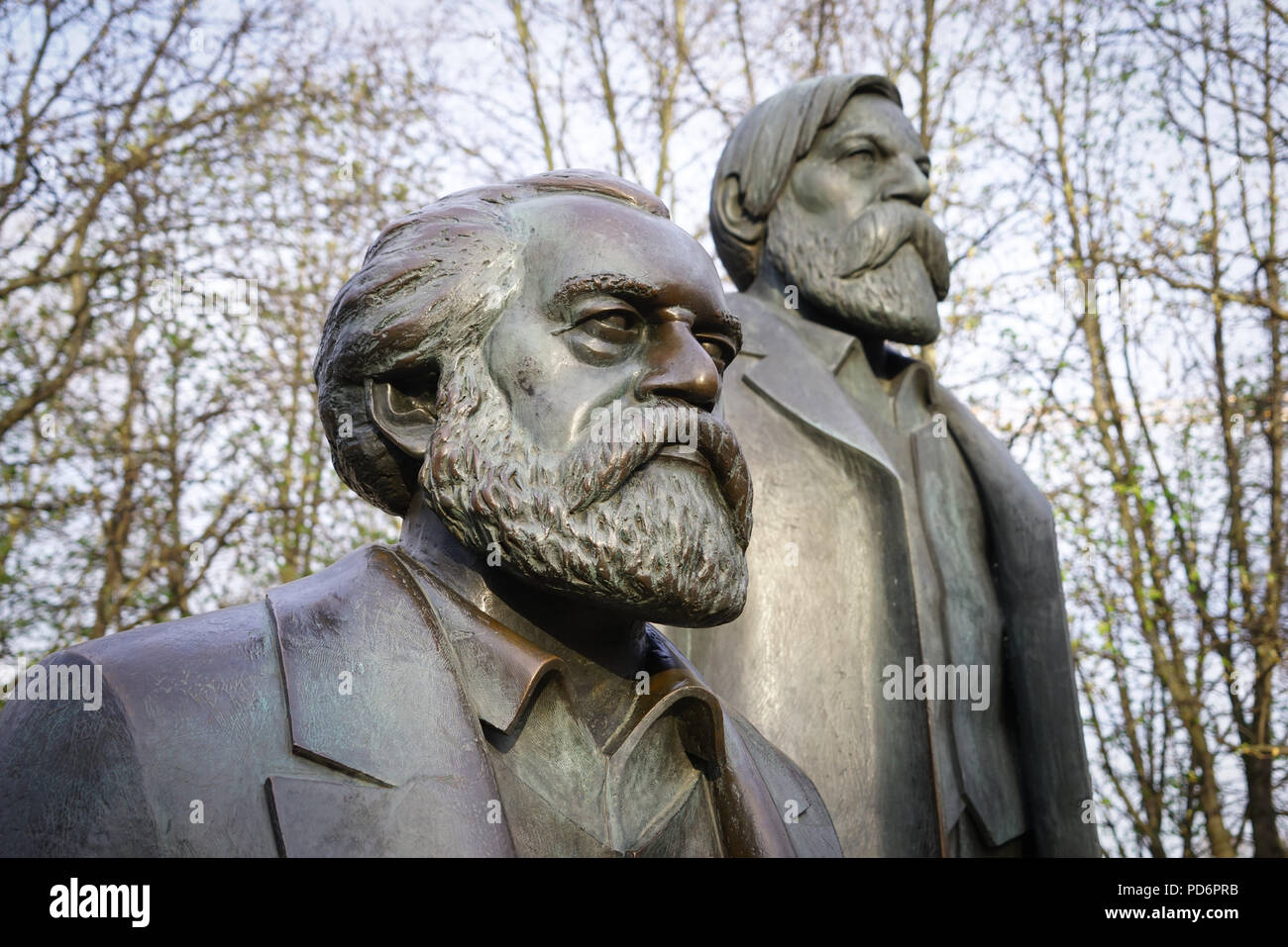 Berlin Mitte Marx-Engels-Denkmal Stock Photo