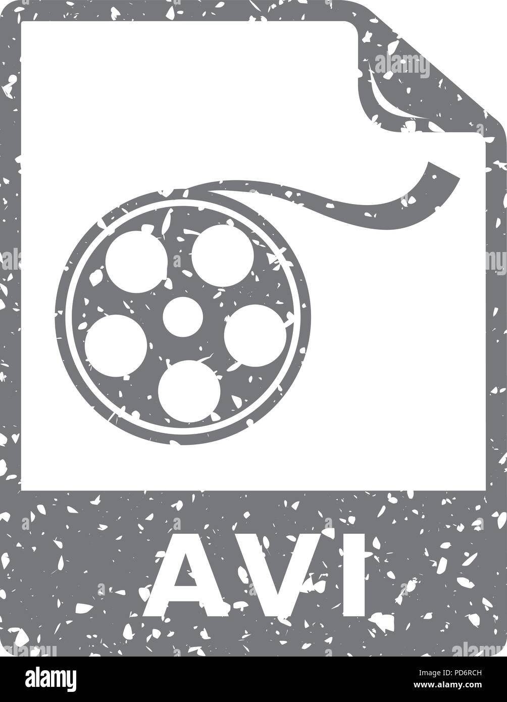 Grunge icon - Video file format Stock Vector Image & Art - Alamy