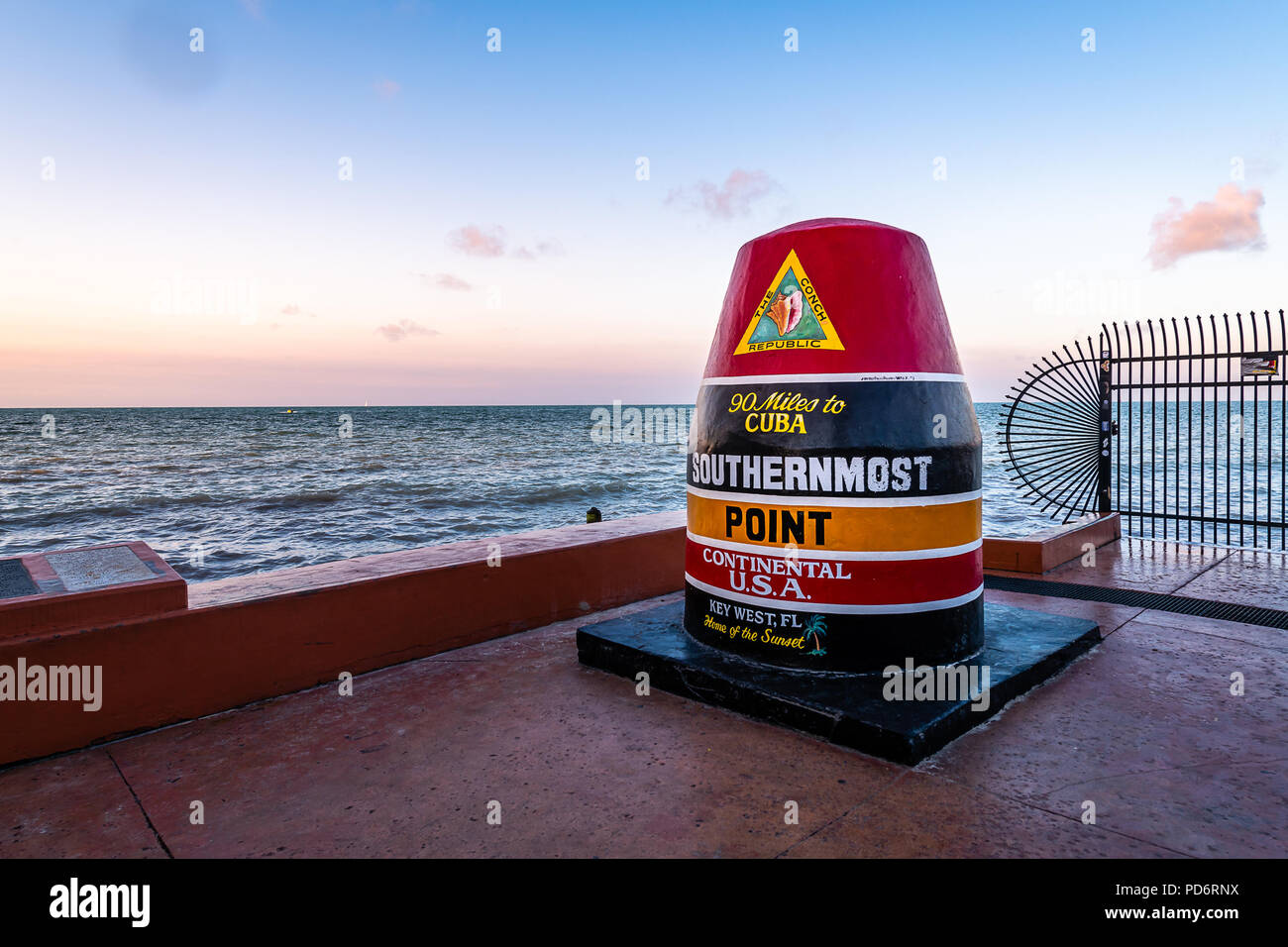 thumbnail image 2 of Glowing Key West Southernmost Point Buoy Ornament – 0 Mile Marker, Glow-in-the-Dark Christmas Tree Decoration 2 of 12
