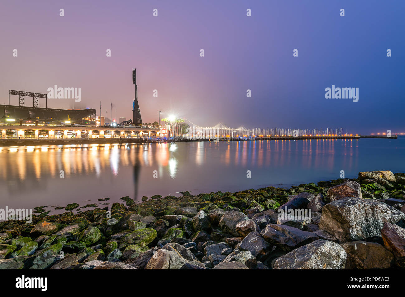 China Basin Park at Dawn Stock Photo