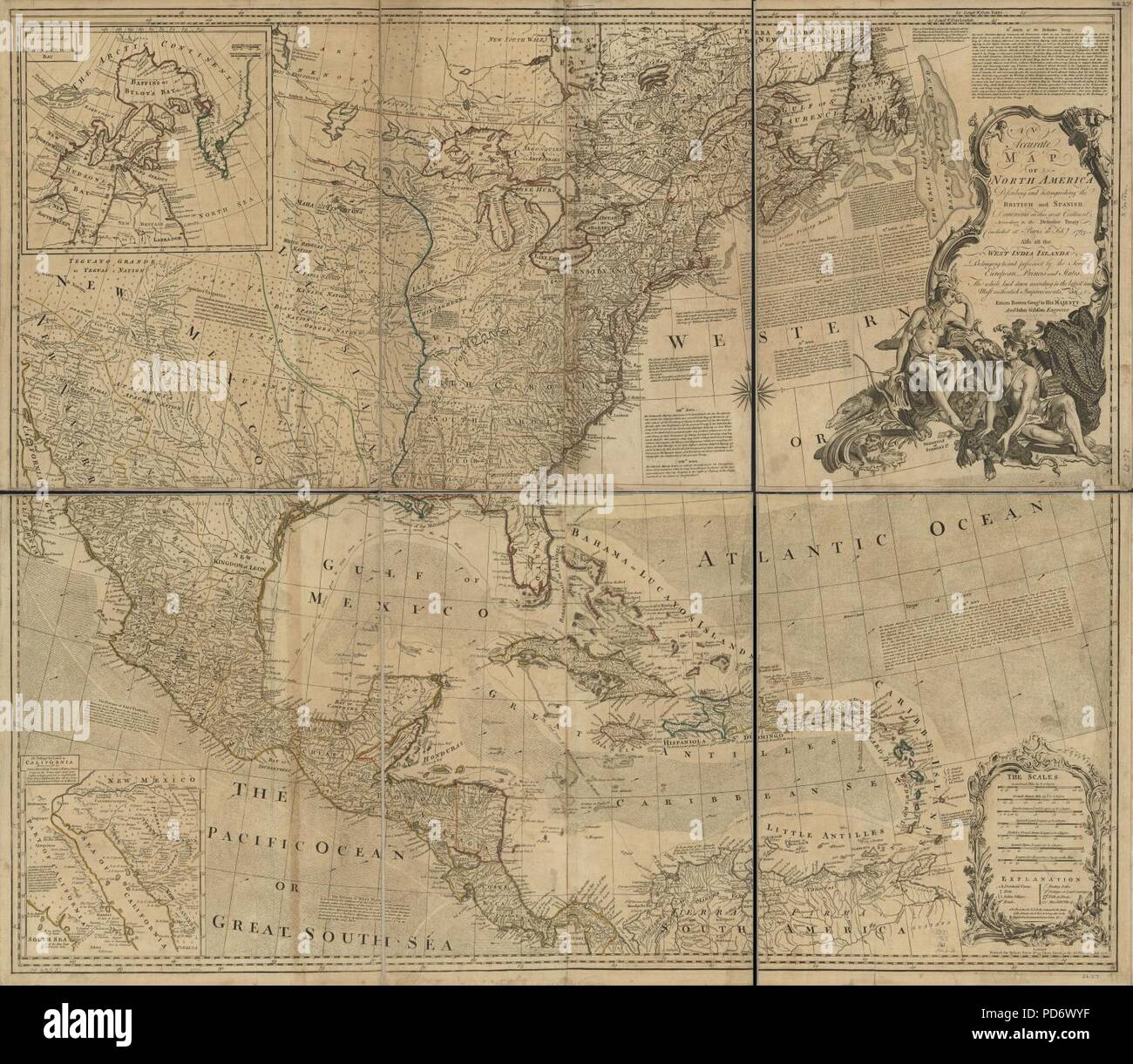 An accurate map of North America. Describing and distinguishing the 