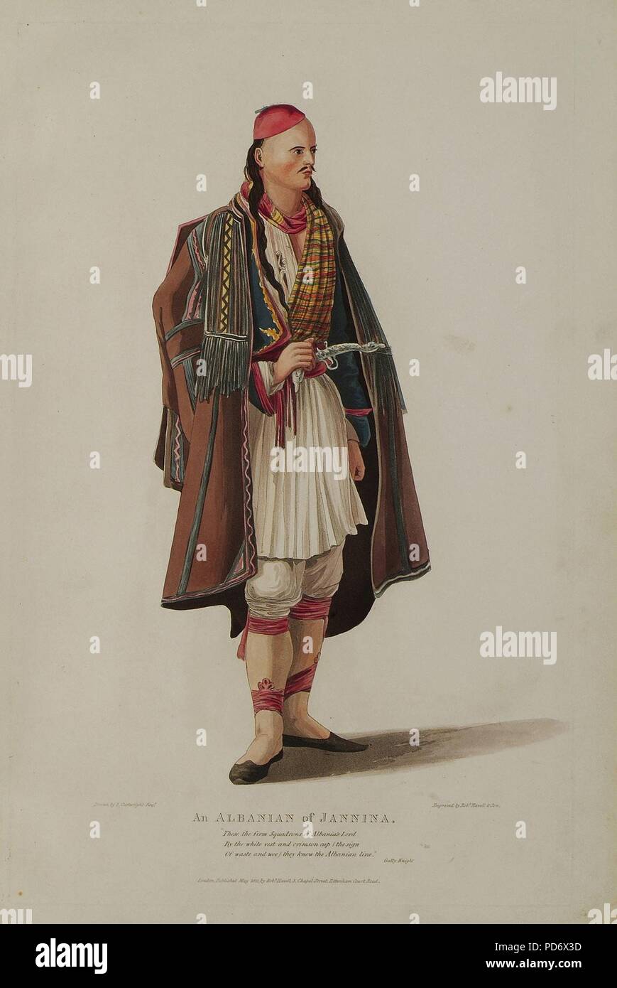 An Albanian of Jannina - Cartwright Joseph - 1822. Stock Photo